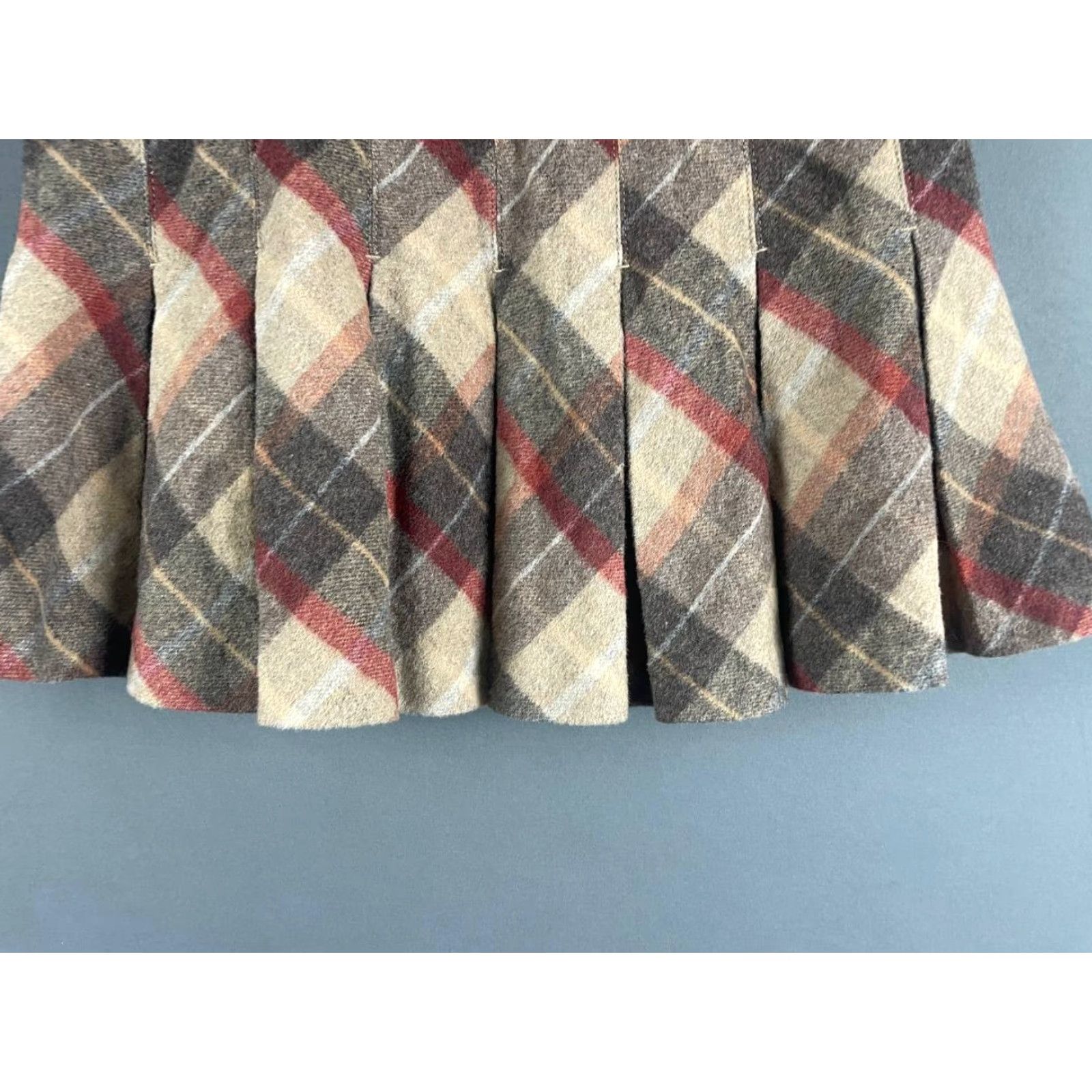 Polo Ralph Lauren Polo Ralph Lauren Skirt Women Midi Pleated Multicolor Plaid Wool Nylon Zip 2 Size 26" / US 2 / IT 38 - 5 Thumbnail
