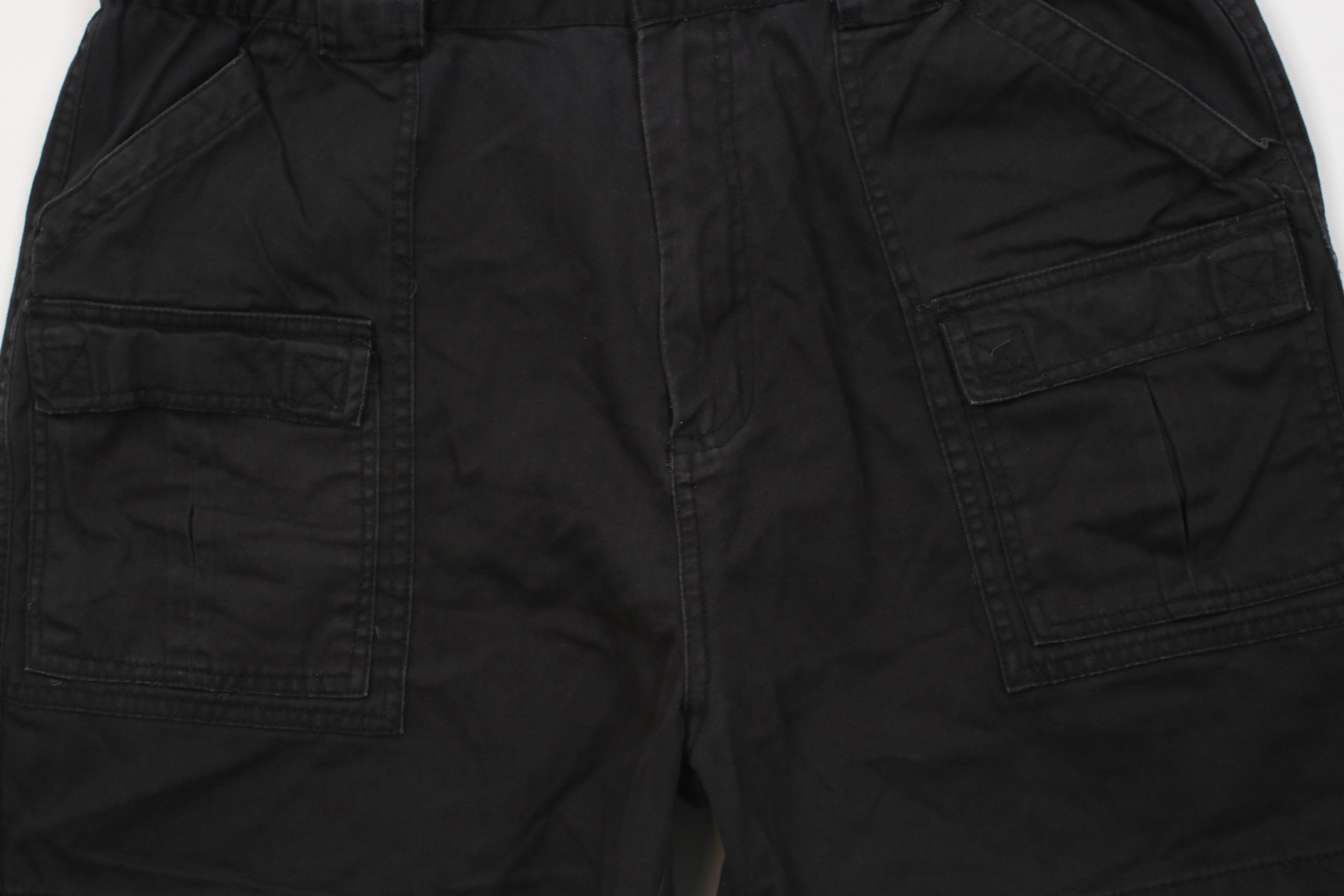 Vintage Vintage 90s Streetwear Above Knee Utility Cargo Shorts Black Size US 40 / EU 56 - 3 Thumbnail