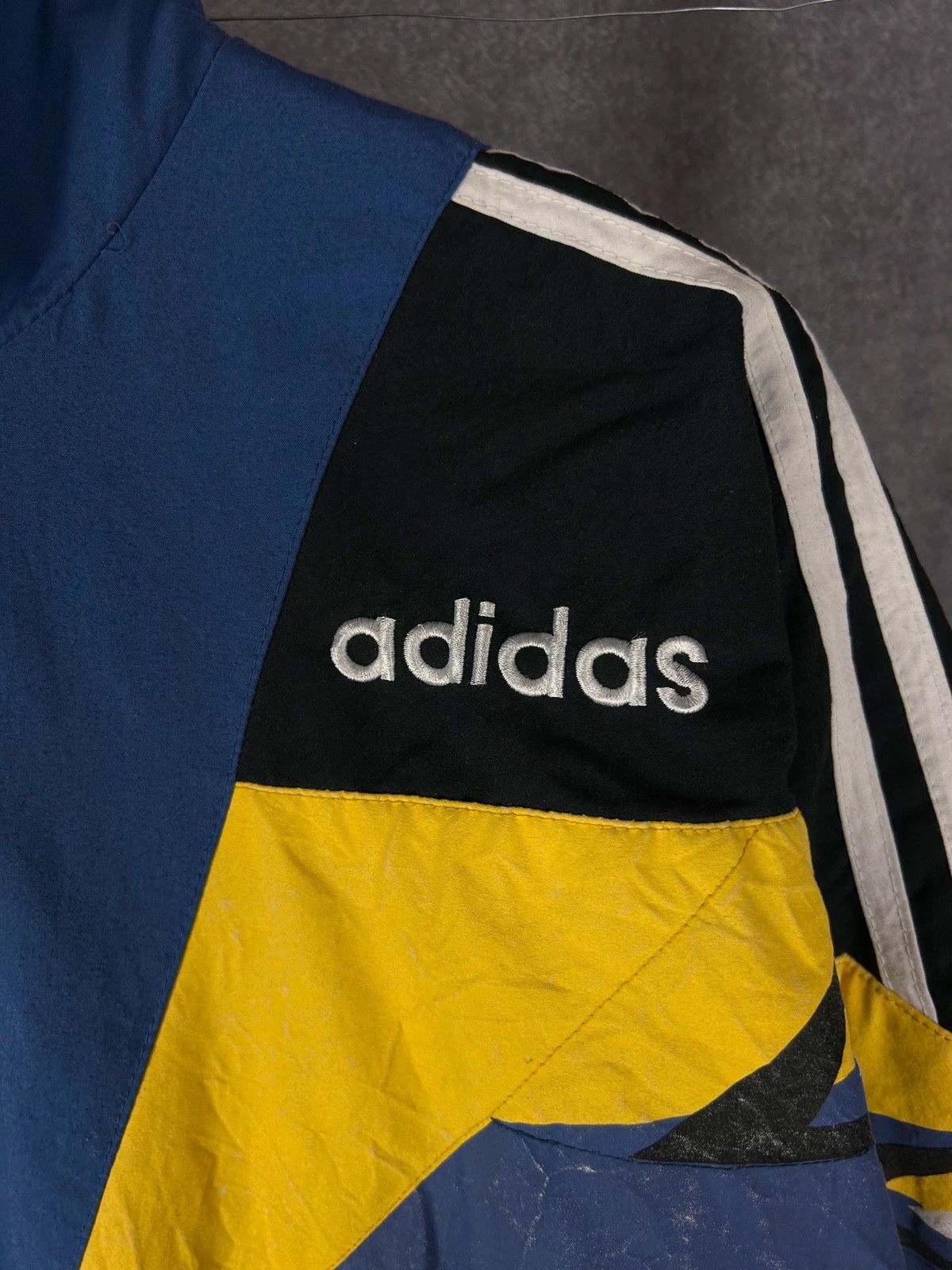 Adidas × Vintage Adidas vintage 90s zip jacket 3 stripes black Size US L / EU 52-54 / 3 - 4 Thumbnail