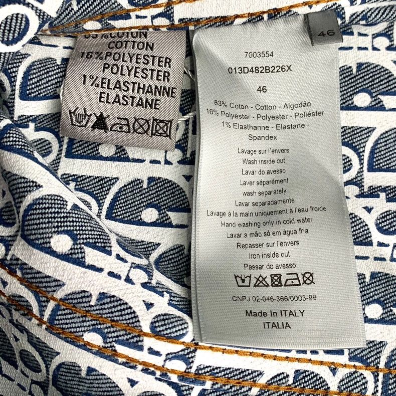 Dior Dior Dark blue inner logo full print cotton lapel long-slee Size US S / EU 44-46 / 1 - 7 Thumbnail