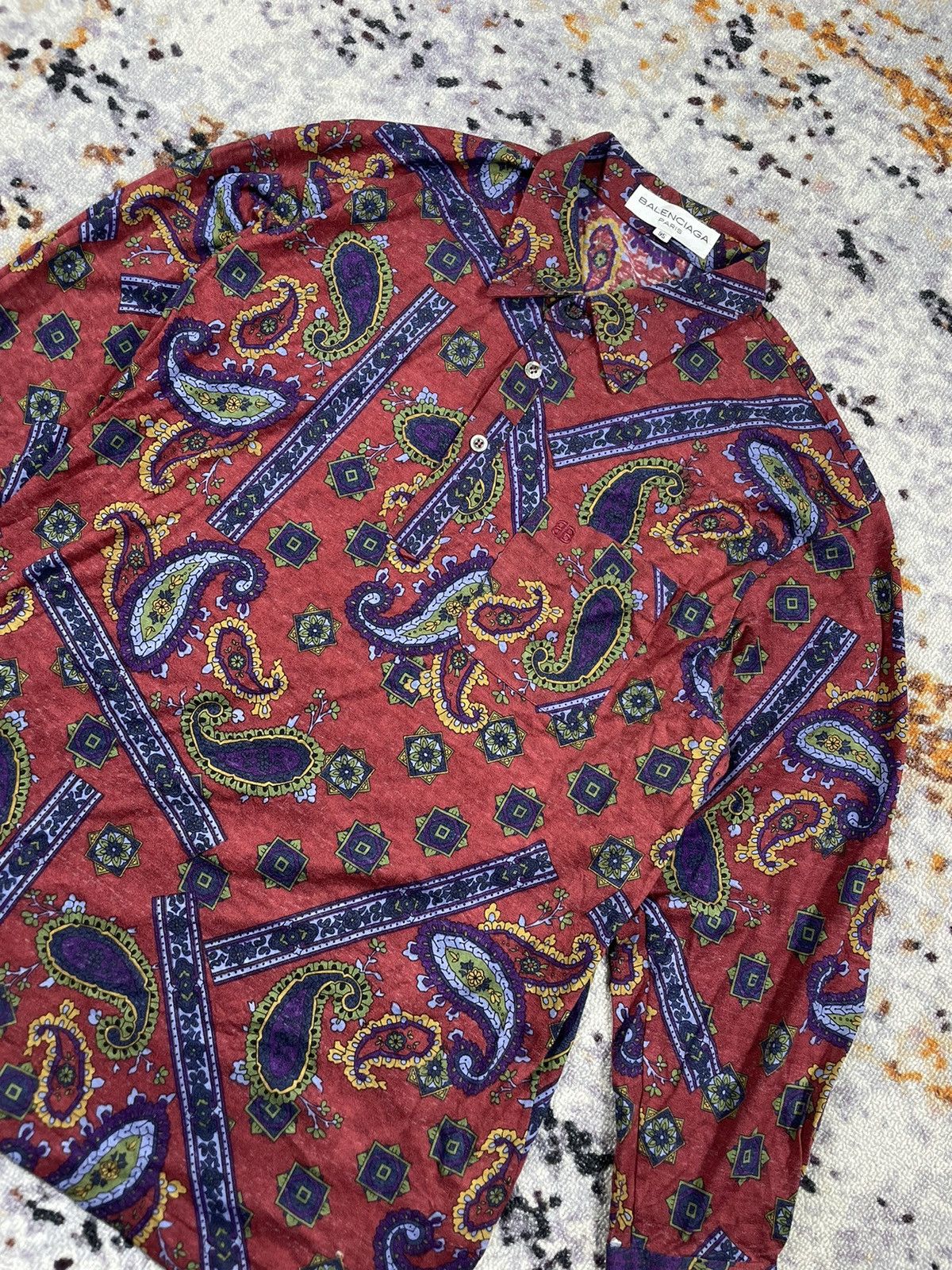 Balenciaga Rare Vintage Balenciaga bandana Polo Shirts Longsleeve Size US M / EU 48-50 / 2 - 3 Thumbnail