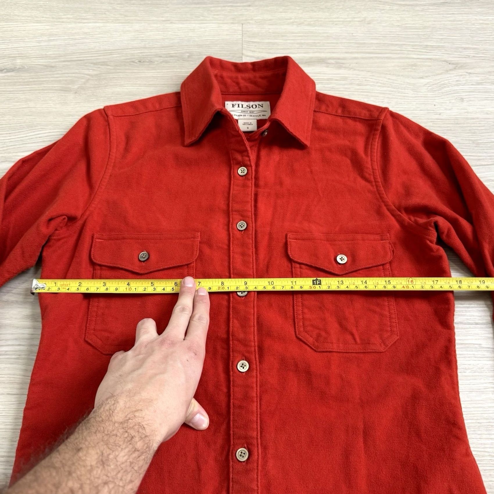 Filson VINTAGE Filson Shirt Burnt Orange Red Chamois Button Down Women's Size S Long Sleeve Size S / US 4 / IT 40 - 4 Thumbnail