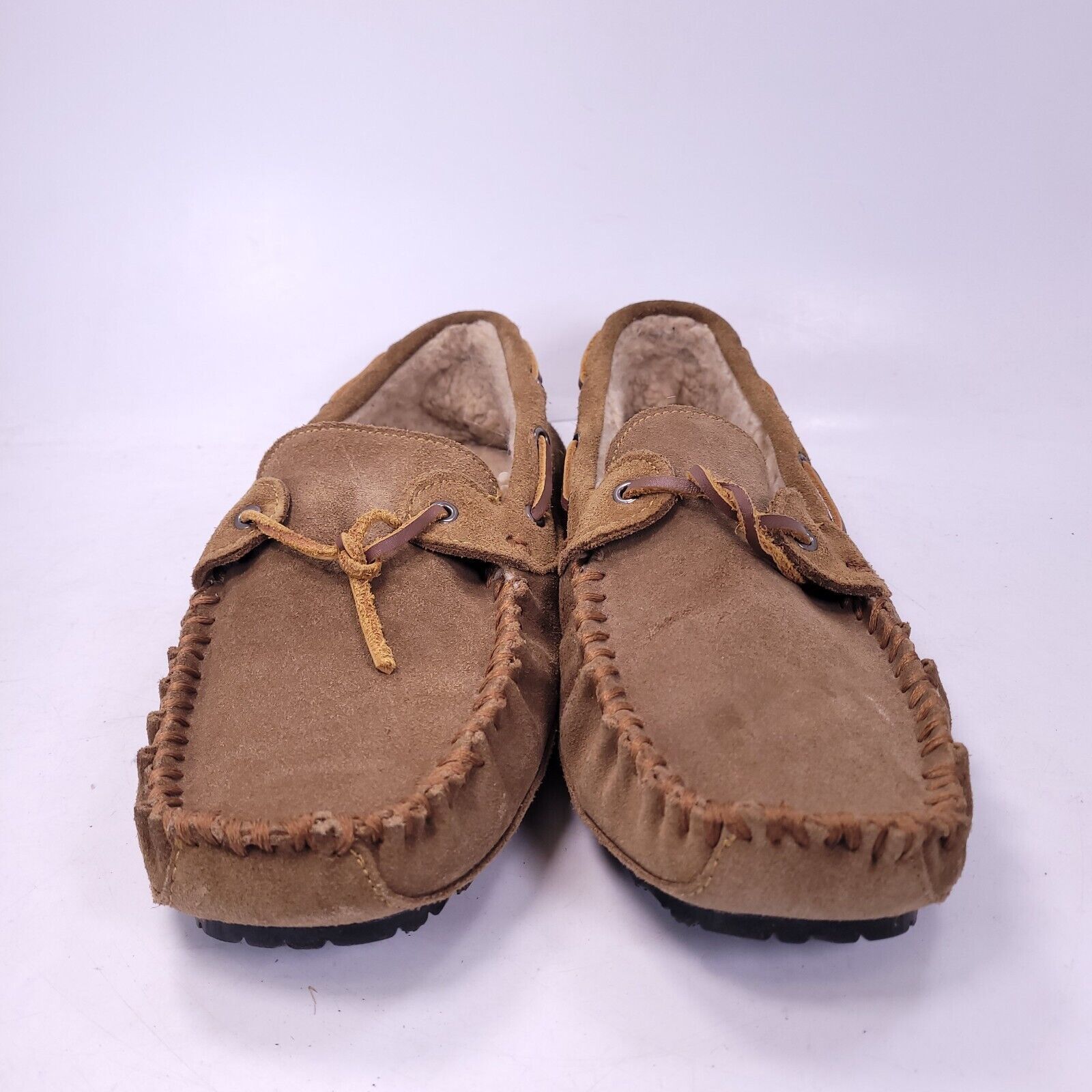 Minnetonka Minnetonka Comfort Slide Moccasin Slipper Mens Size 9 Brown Size US 9 / EU 42 - 2 Thumbnail