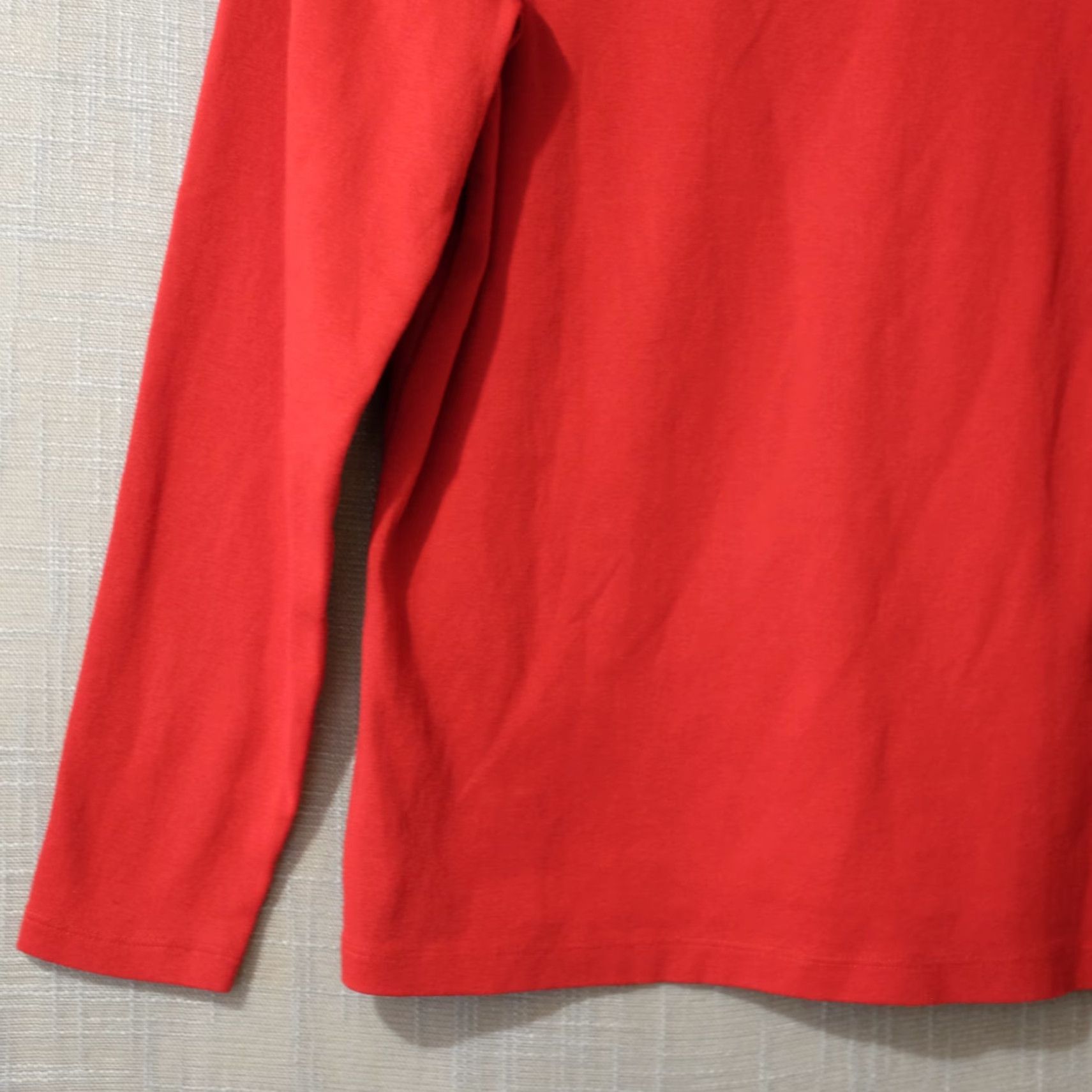Vintage EUC St Johns Bay 100% Cotton Tee Shirt Long Sleeve Red Women's L Shirt Regular Size L Women Crew Neck Knit Cotton T-Shirt Vintage: No Size L / US 10 / IT 46 - 7 Thumbnail