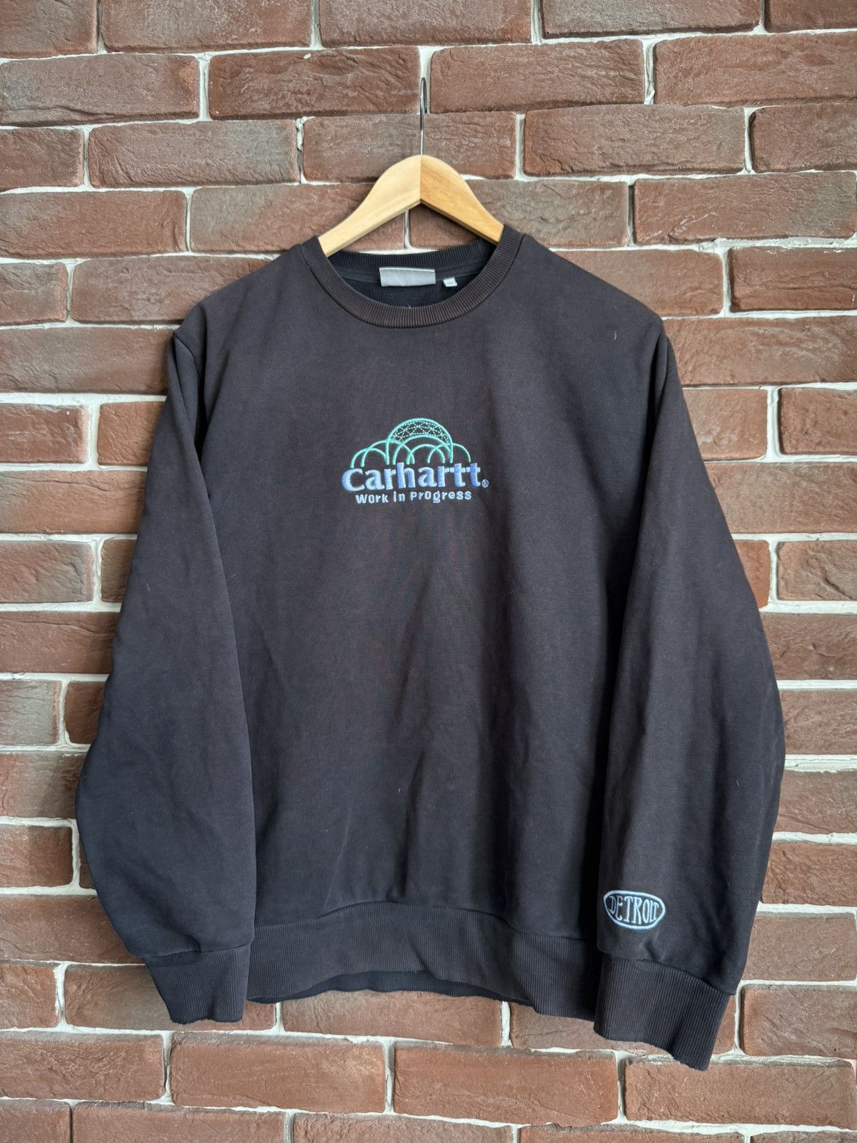 Carhartt Y2K Carhartt Geo Script Logo Crewneck XS Brown Streetwear Size US XS / EU 42 / 0 - 1 Thumbnail