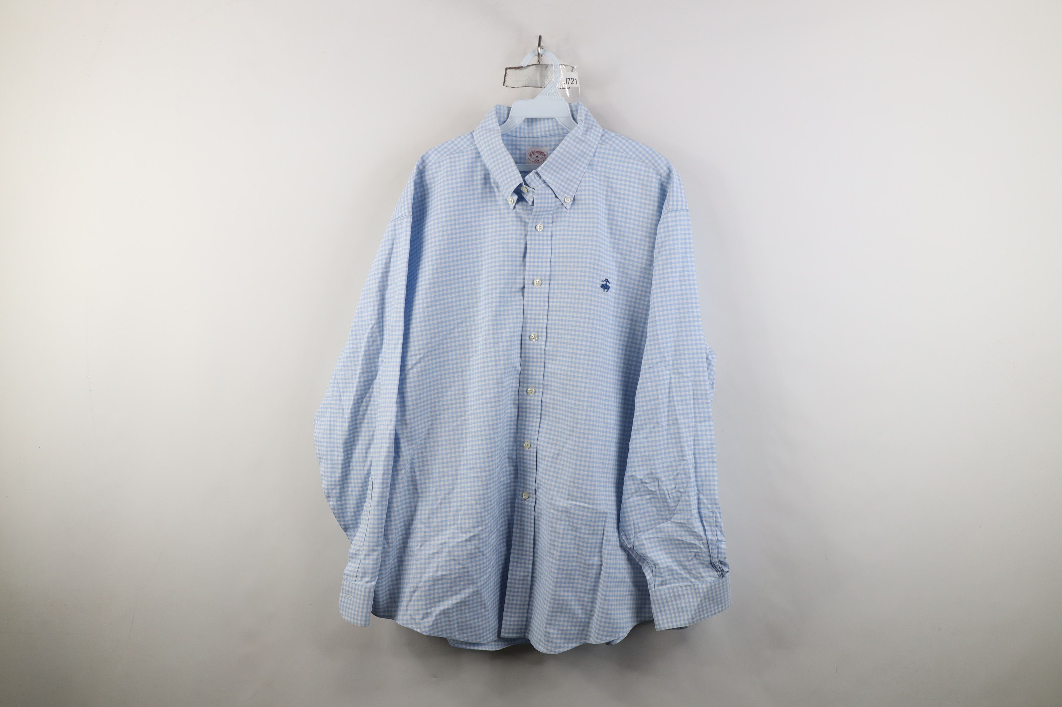 Brooks Brothers Vintage Brooks Brothers Gingham Plaid Button Down Shirt OCBD Size US XL / EU 56 / 4 - 1 Thumbnail