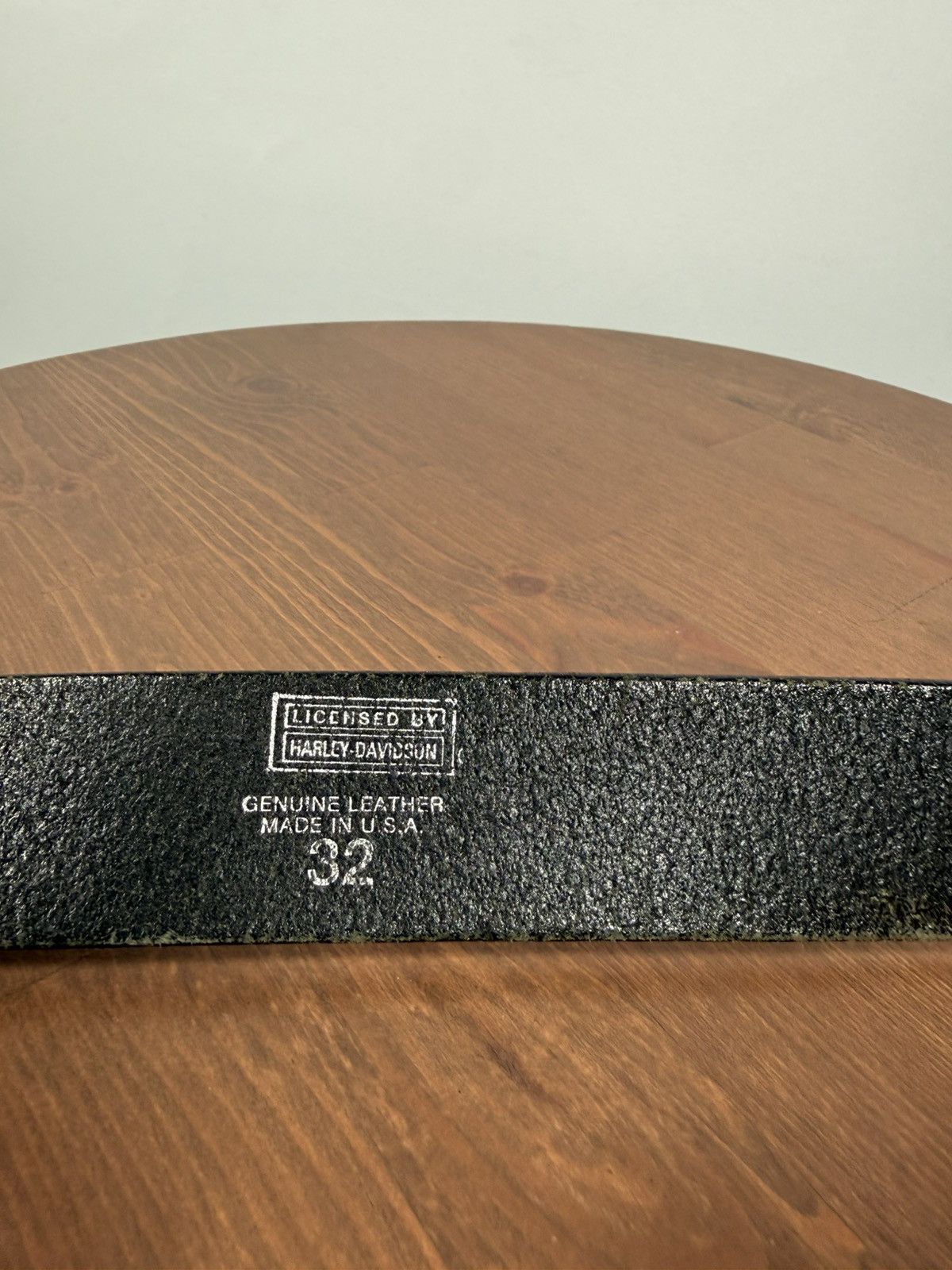 Harley Davidson Y2K Made in USA Harley Davidson Black Leather Belt Size 32 - 4 Thumbnail