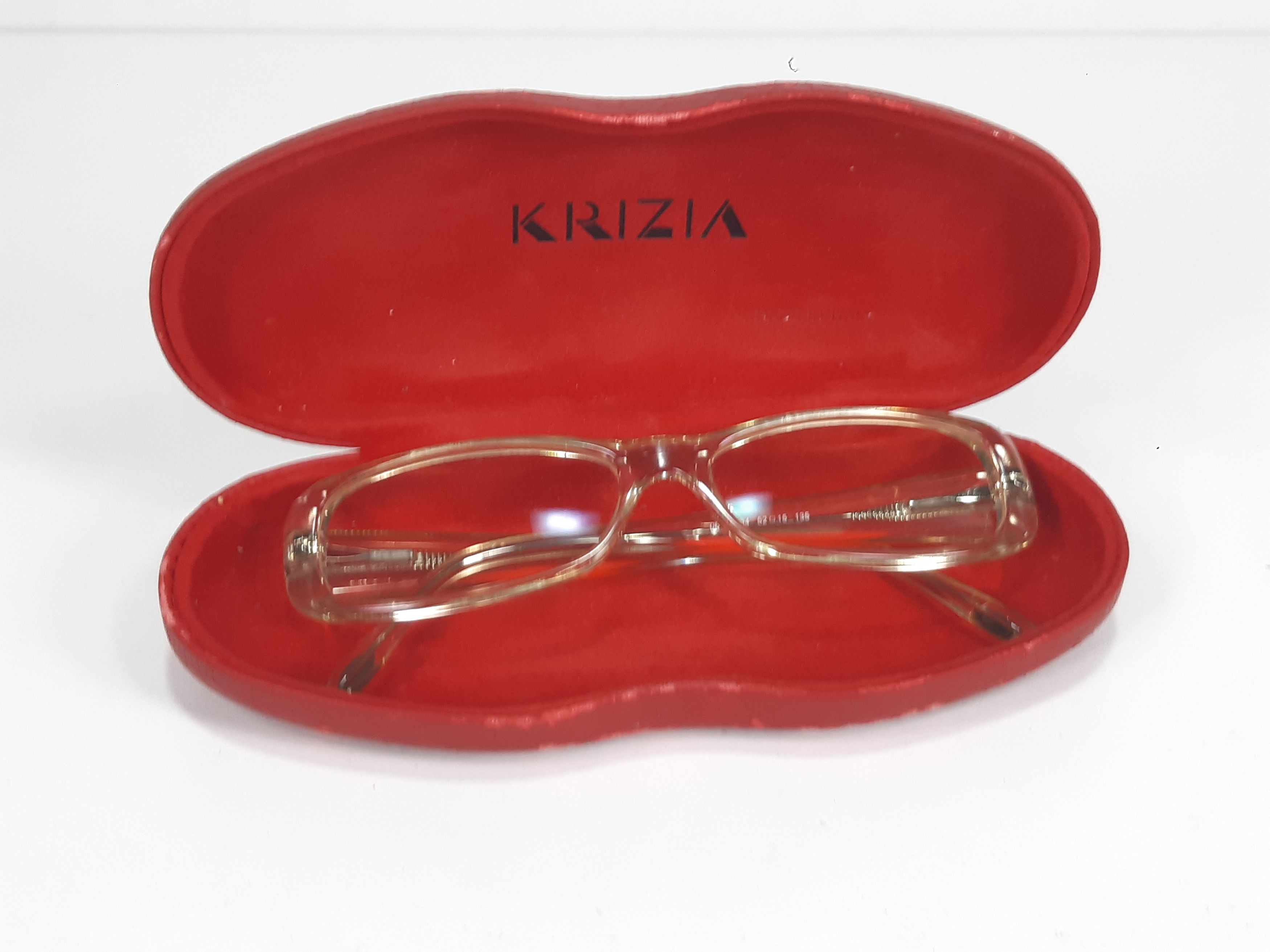 Krizia Vintage KRIZIA 065 MD4 Transparent Eyeglasses Frame Size ONE SIZE - 10 Thumbnail