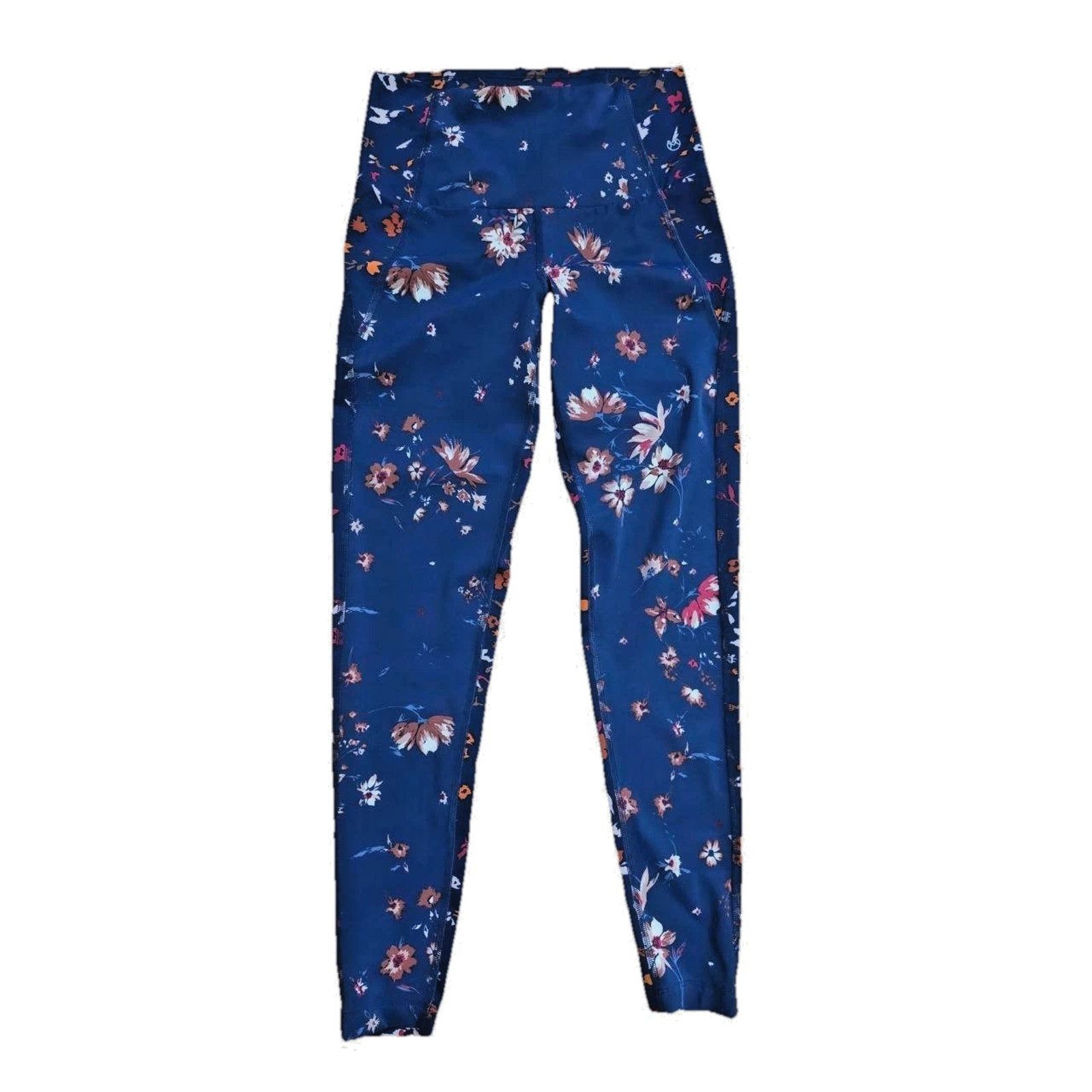MAATEE & SONS Maaji Women's Y2K Full Leggings Floral Navy Size S A001549 Size 34" / US 12 / IT 48 - 1 Thumbnail