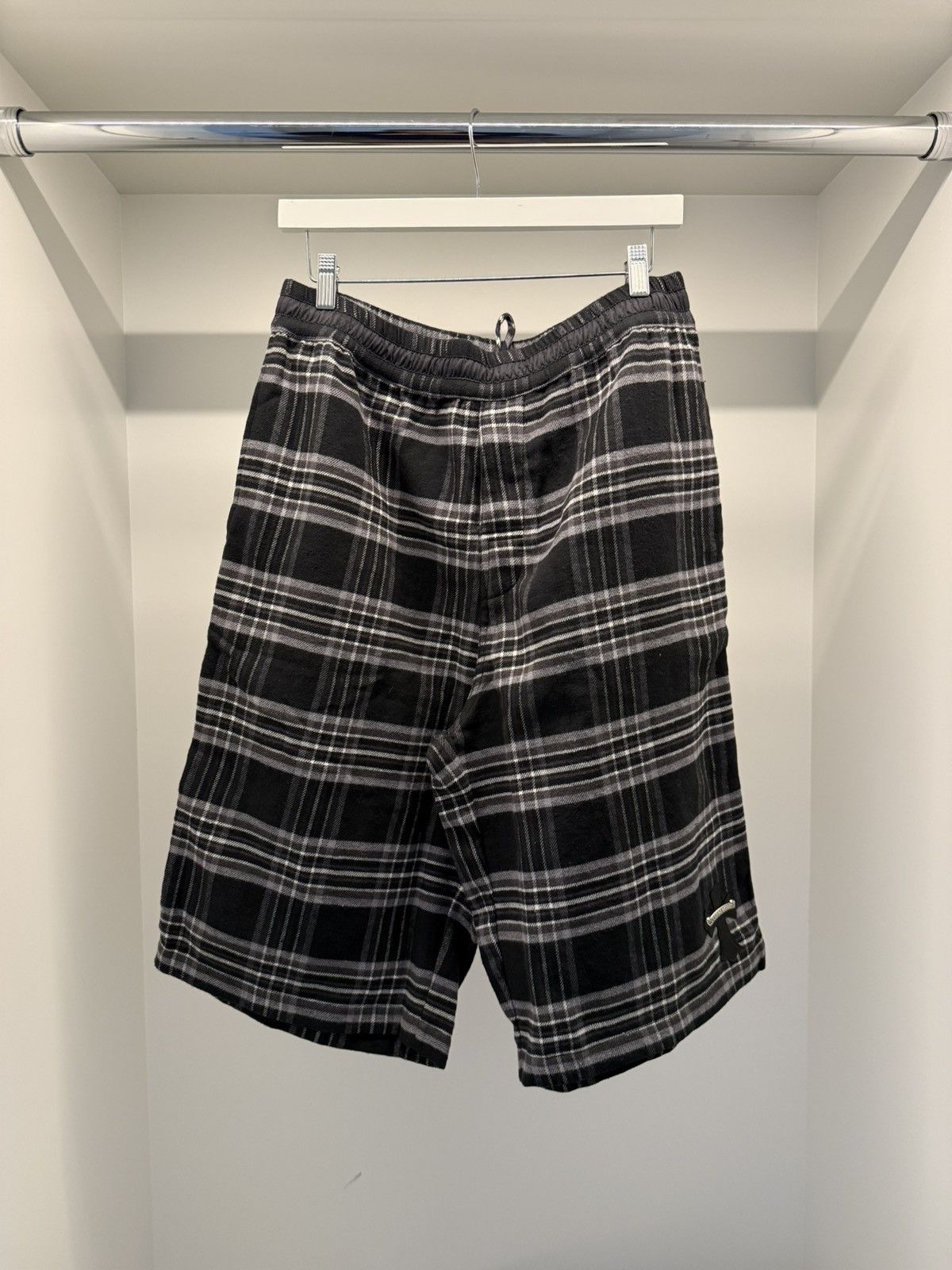 Chrome Hearts After School Flannel Shorts SS26 — Black/Gray — Size L — NWT Size US 34 / EU 50 - 1 Thumbnail
