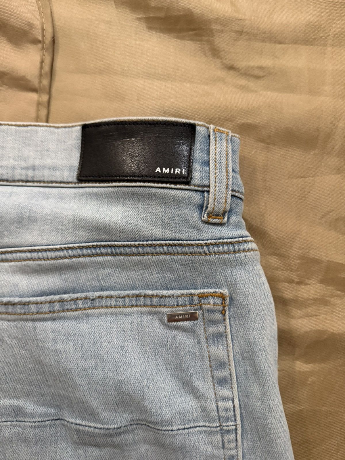Amiri AMIRI Blue Bandana Jacquard Logo Jeans size 36 Size US 36 / EU 52 - 12 Thumbnail
