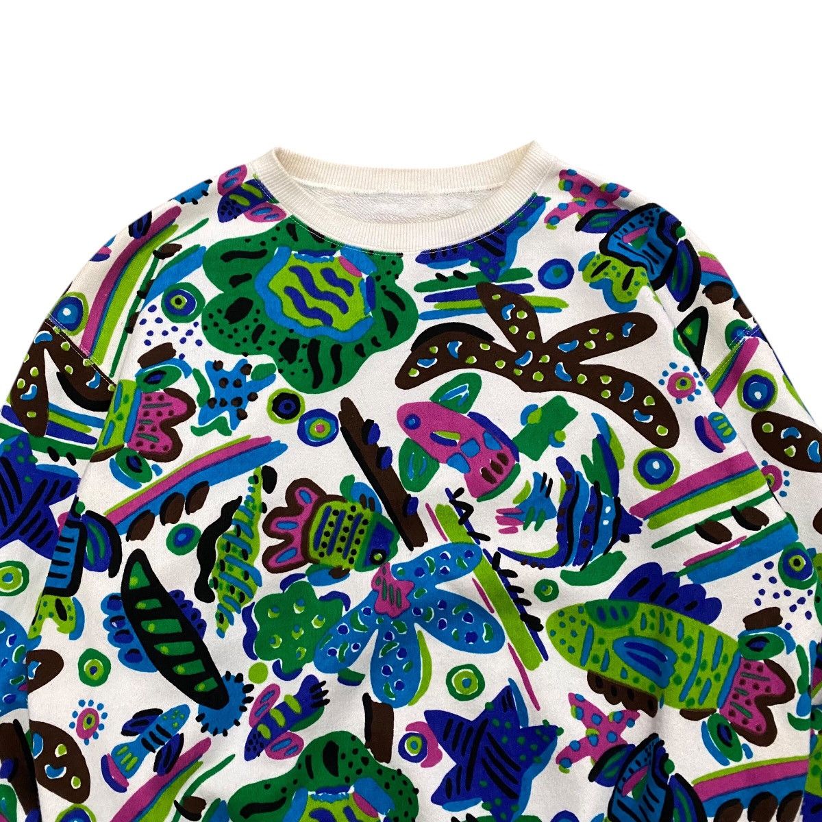 Art Comes First × Japanese Brand PRIMROSE Nice Multicolor Fullprint Sweatshirt Size US M / EU 48-50 / 2 - 3 Thumbnail