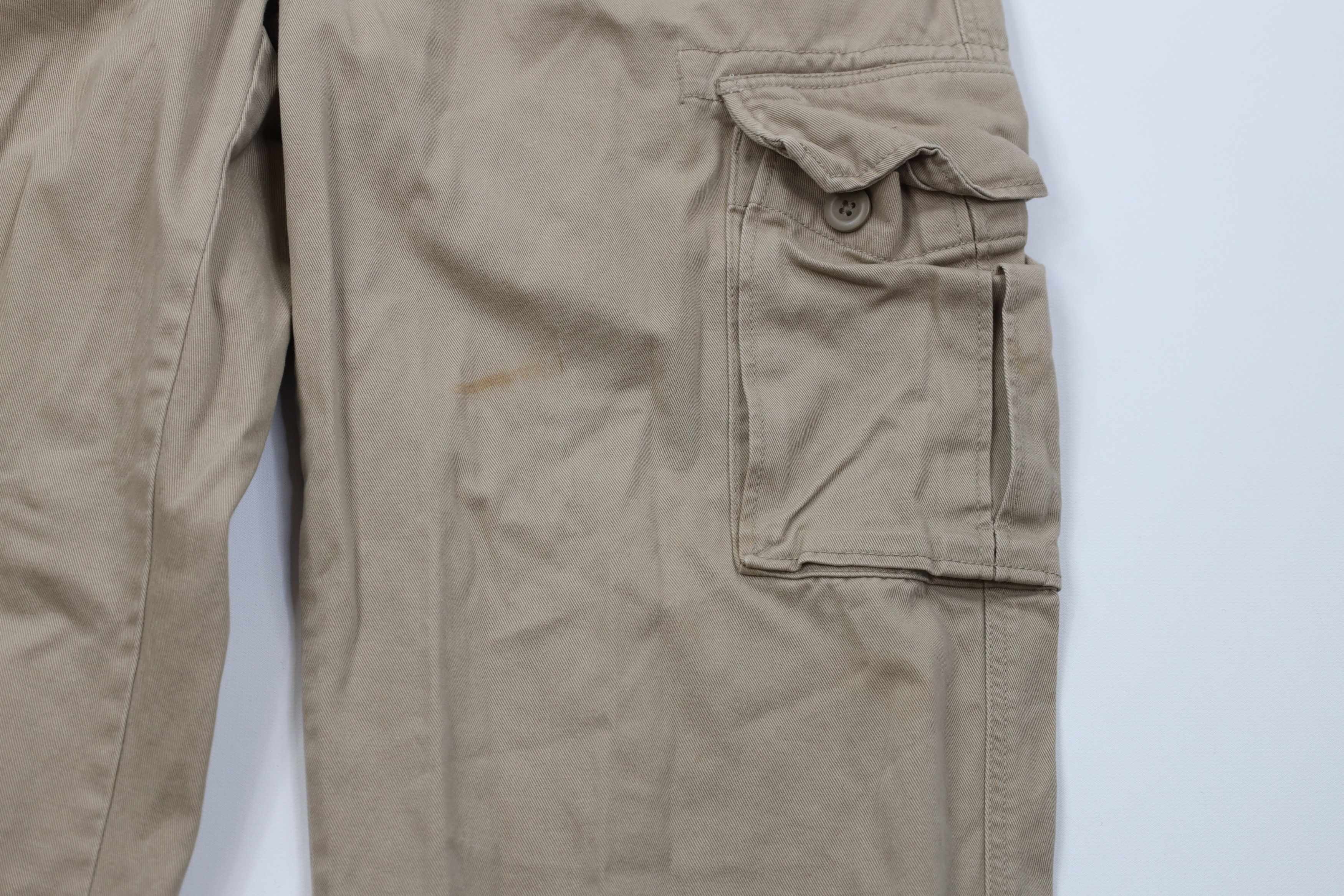 Vintage Vintage 90s Y2K Streetwear Wide Leg Cargo Pants Khaki Tan Size US 30 / EU 46 - 8 Thumbnail
