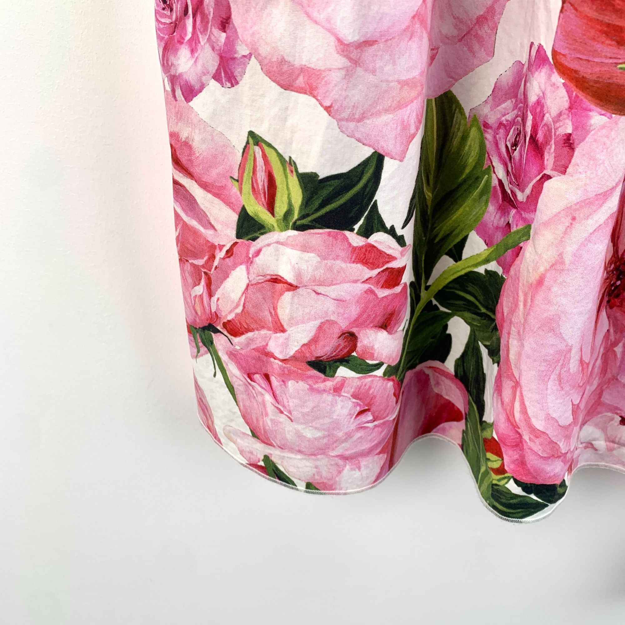 Dolce & Gabbana Dolce & Gabbana Pink Rose Print Cotton Slip Dress L Size L / US 10 / IT 46 - 4 Thumbnail