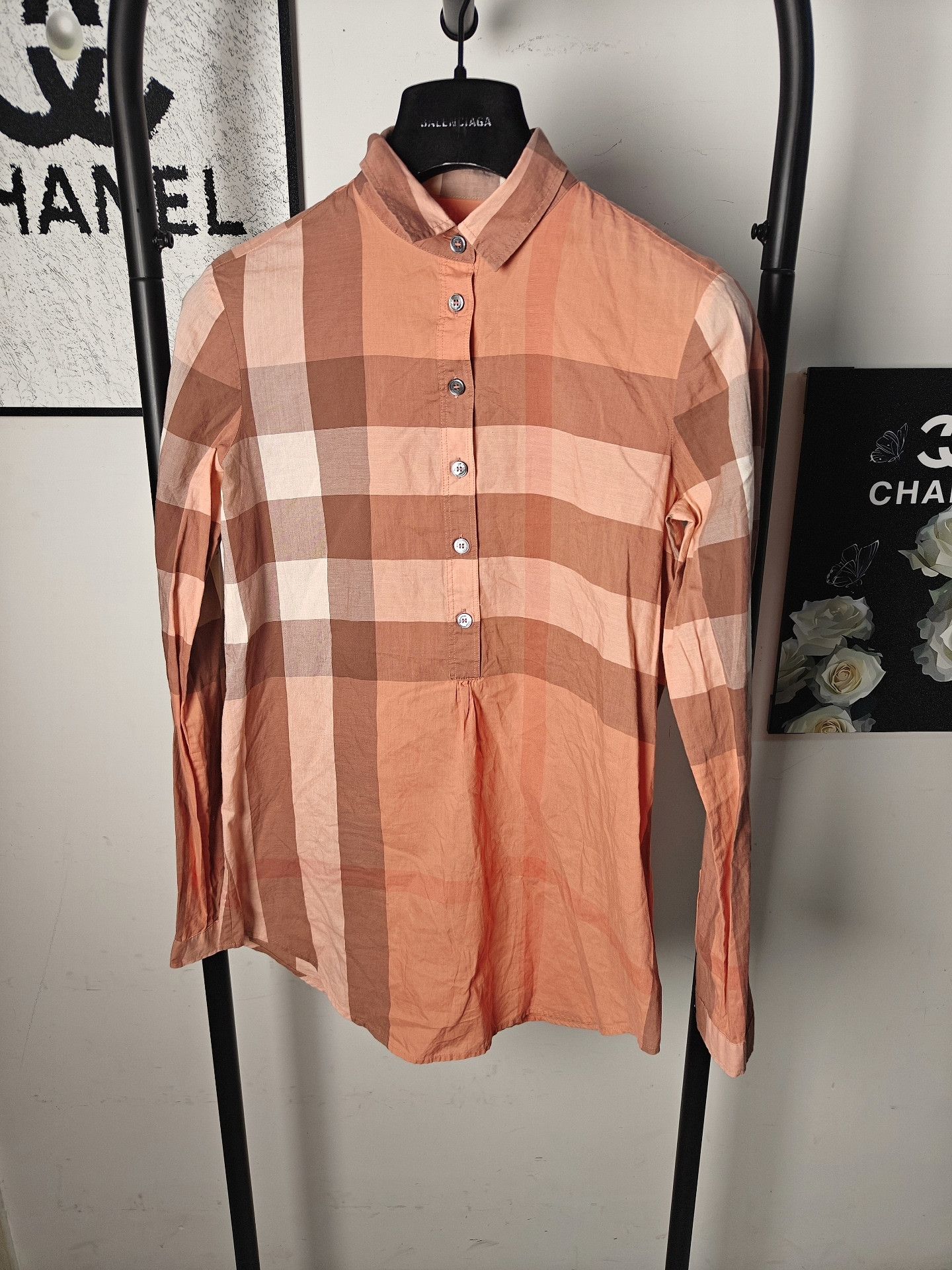 Burberry Burberry Plaid White Shirt xxs Men Size US XXS / EU 40 - 1 Thumbnail