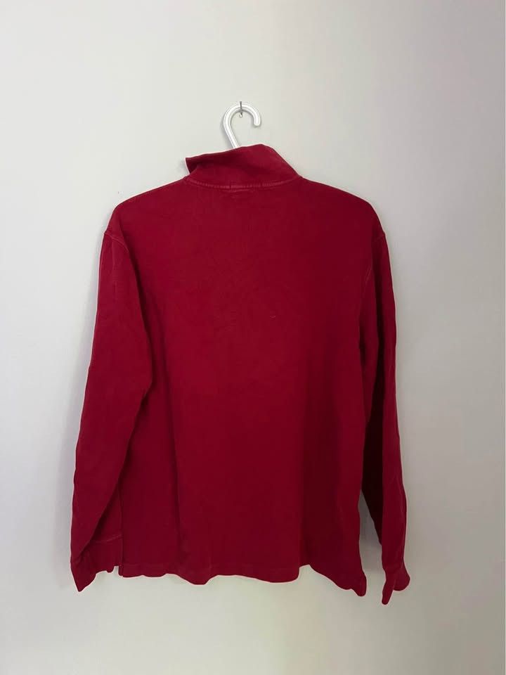 Polo Ralph Lauren Vintage Polo Ralph Lauren 1/4 Zip French Cherry Red Sweater Size US M / EU 48-50 / 2 - 2 Thumbnail