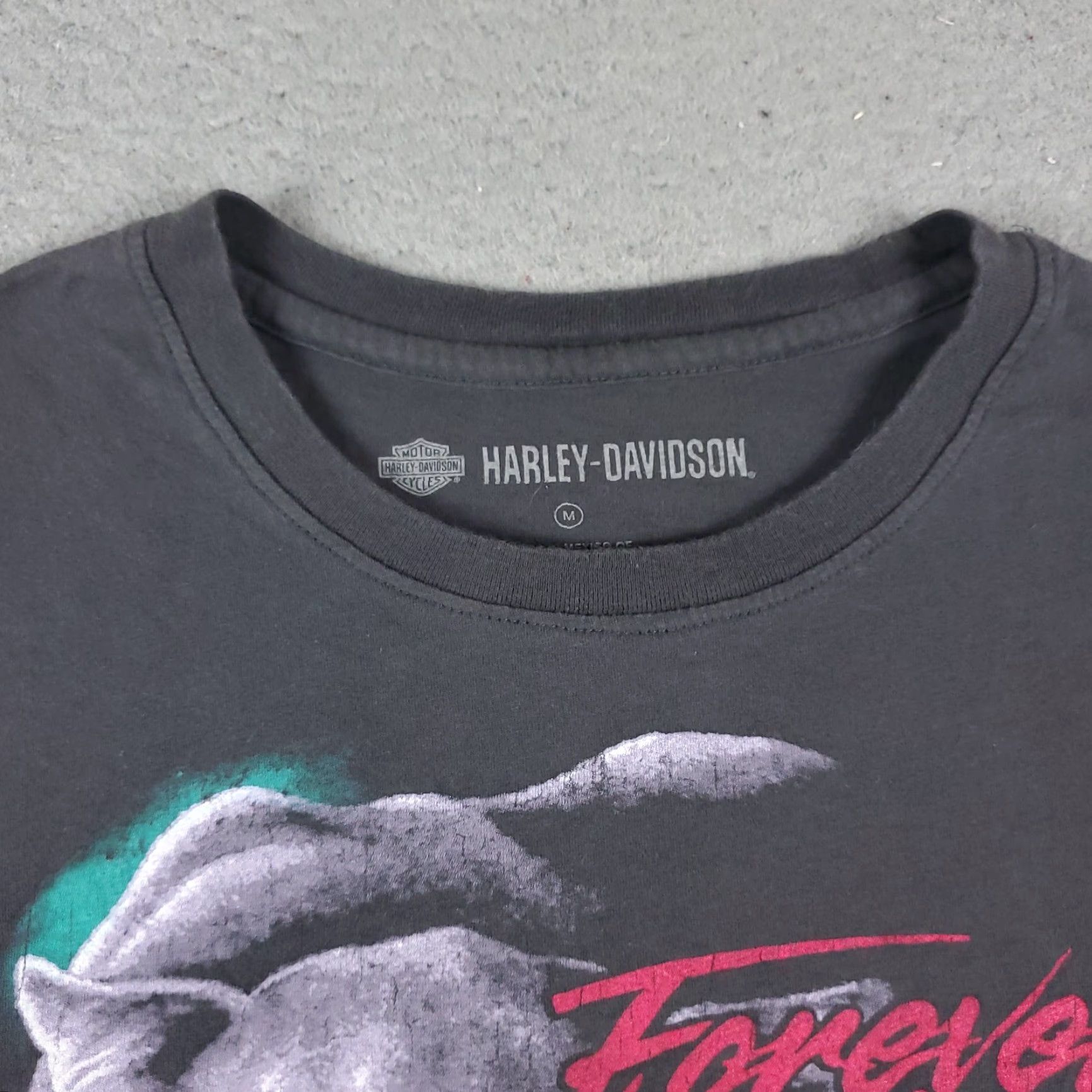 Harley Davidson VINTAGE Harley Davidson T-Shirt Womens Medium Gray Casual Short Sleeve Logo 90s Ladies Size M / US 6-8 / IT 42-44 - 3 Thumbnail