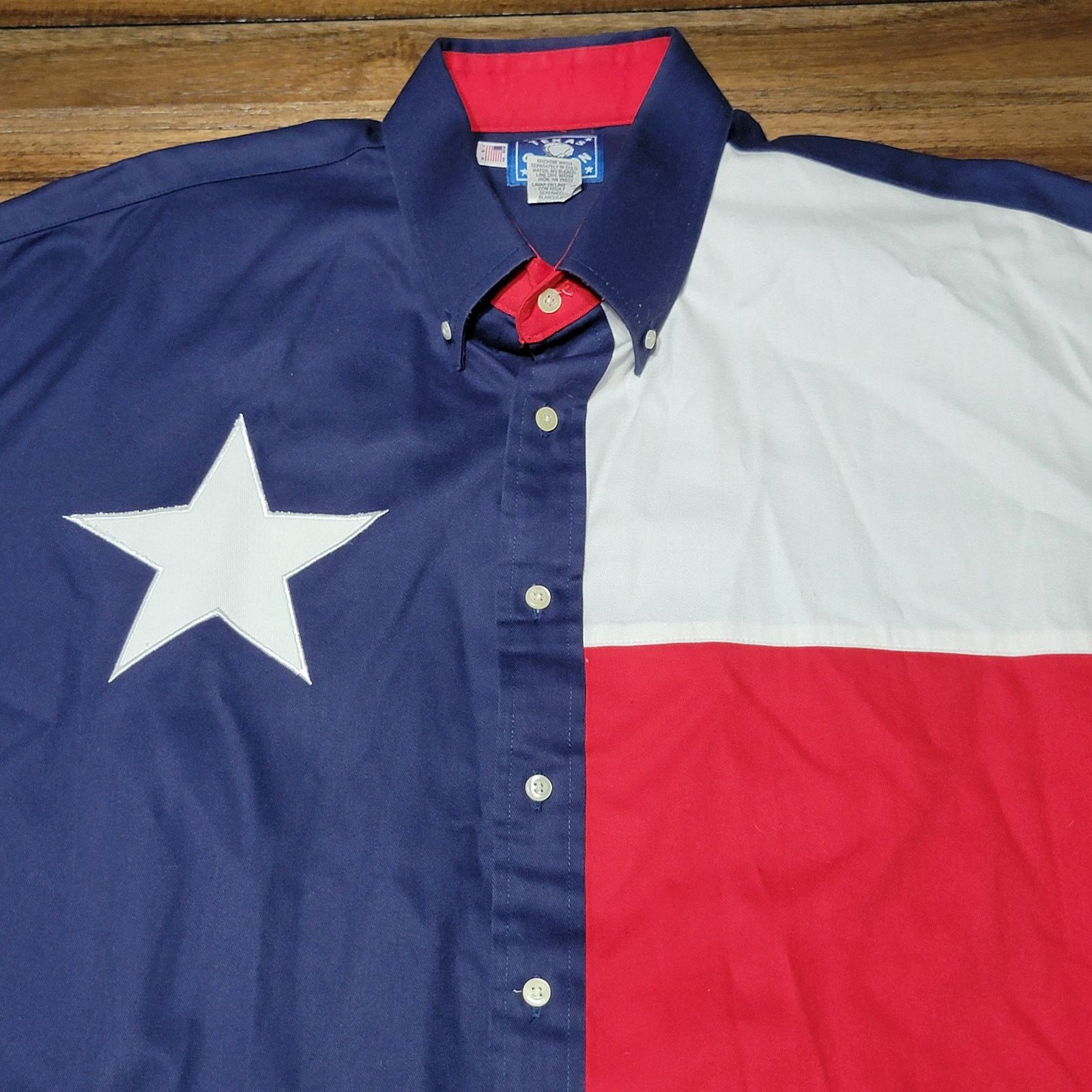 Other Texas Cotton LS Full Button Texas Flag Shirt - Size XL-XLong Size US XL / EU 56 / 4 - 2 Thumbnail