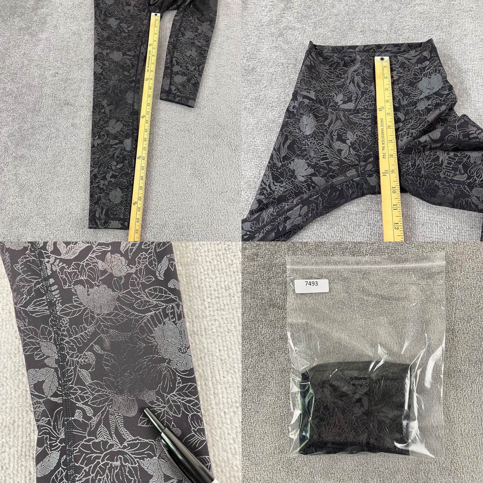 Lululemon LULULEMON Leggings Womens Size 4 High Rise Wunder Train Flourish Black Foil Yoga Size 27" / US 4 / IT 40 - 8 Thumbnail