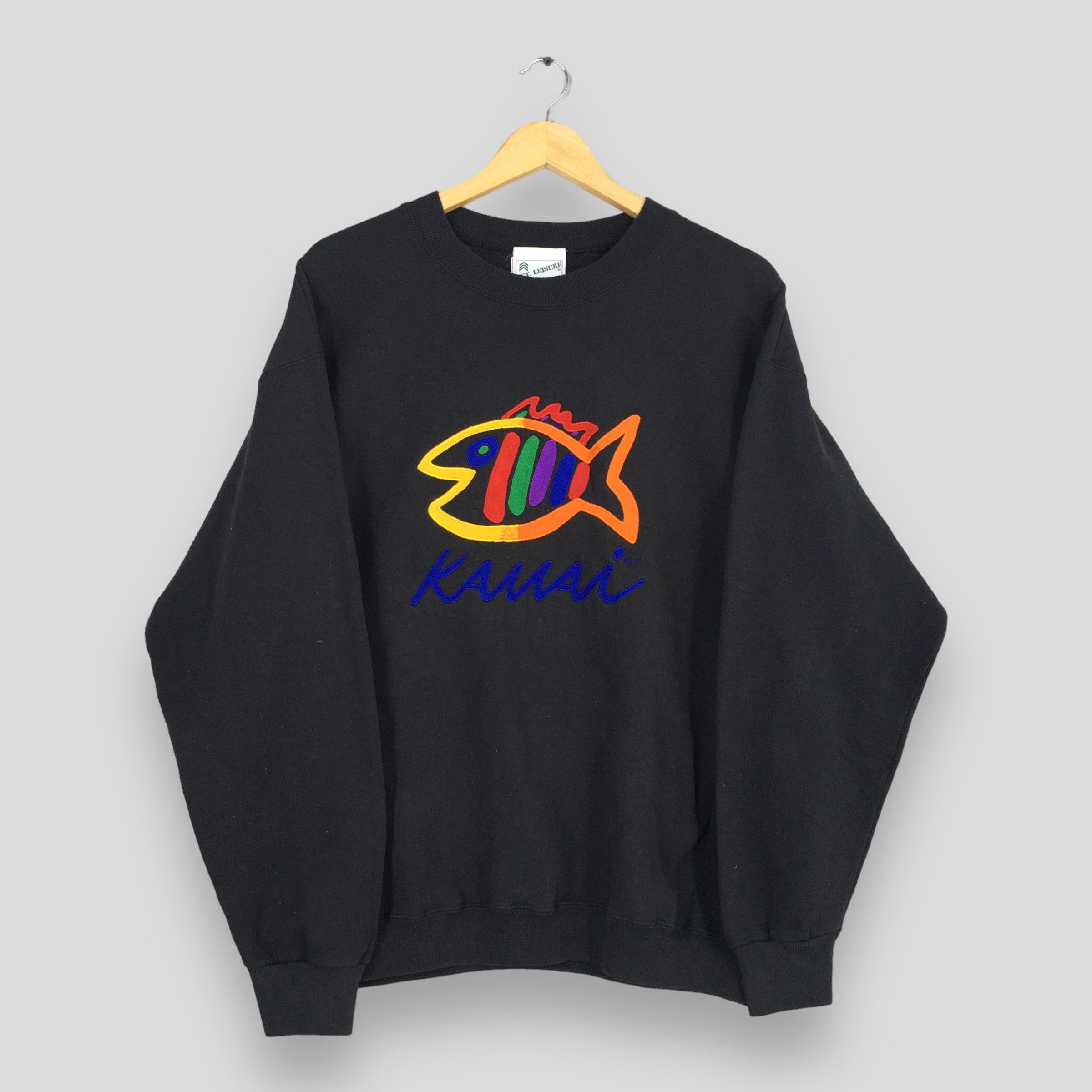 Vintage Vintage Kawai Hawaii Black Sweatshirt Large Size US L / EU 52-54 / 3 - 1 Thumbnail