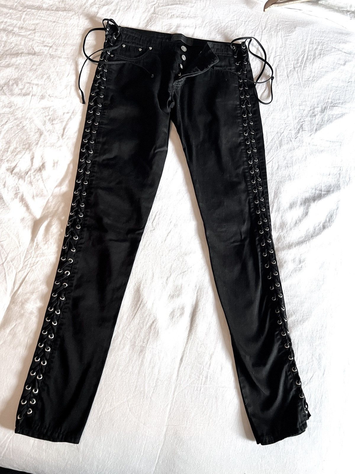 Versace Versace Jeans Signature Lace Up Denim Size 31" - 1 Thumbnail