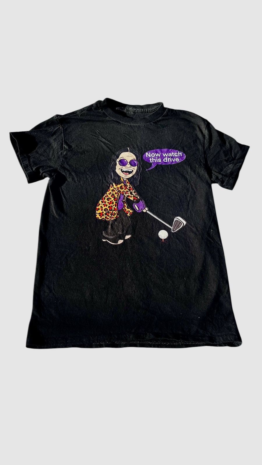 Ozzy Osbourne Black Ozzy Osbourne “Now Watch This Drive” Golf Graphic Tee Size US M / EU 48-50 / 2 - 2 Thumbnail