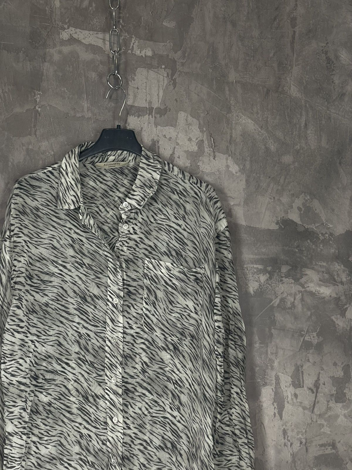 Allsaints × Japanese Brand Vintage Allsaints Zebra Luxury Lightweight Shirt Button Up Size M / US 6-8 / IT 42-44 - 4 Thumbnail