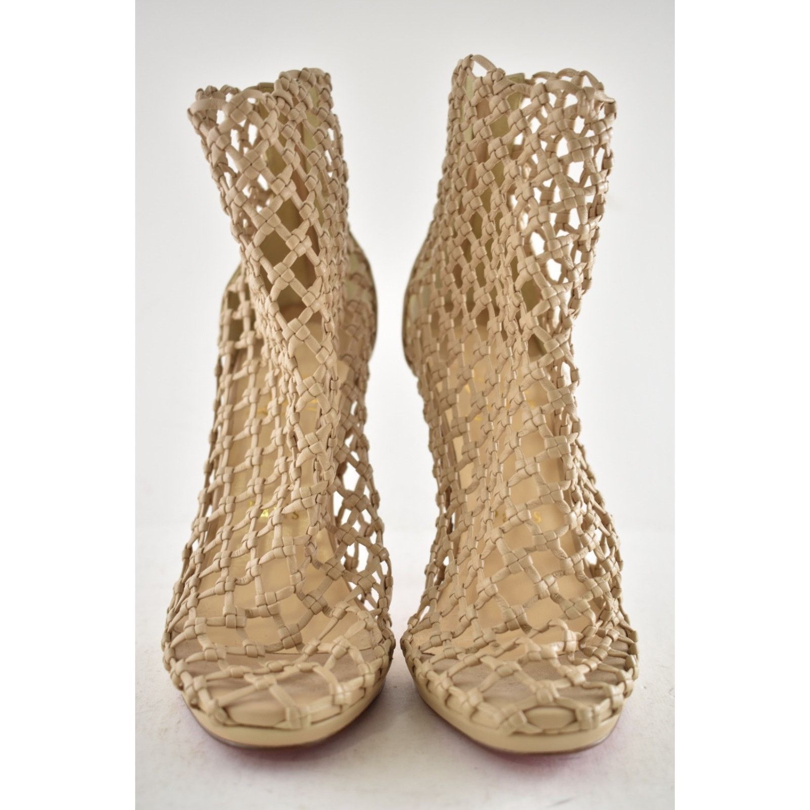 Christian Louboutin Christian Louboutin Porligat 120 Nu Nude Beige Caged Boot Size US 7 / IT 37 - 8 Thumbnail