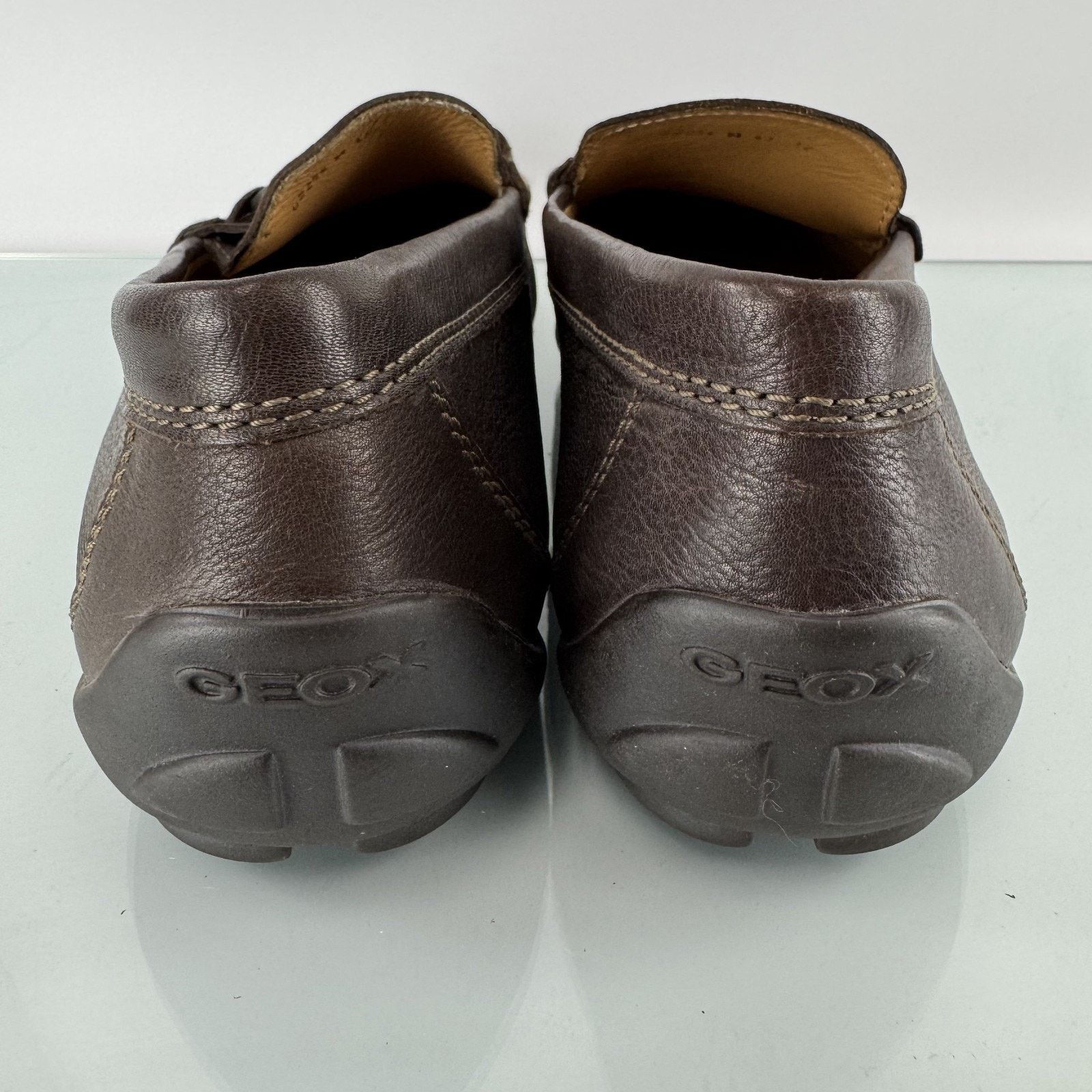 Geox GEOX Respira Men's Horsebit Driving Brown Leather Loafer 12 Size US 12 / EU 45 - 11 Thumbnail