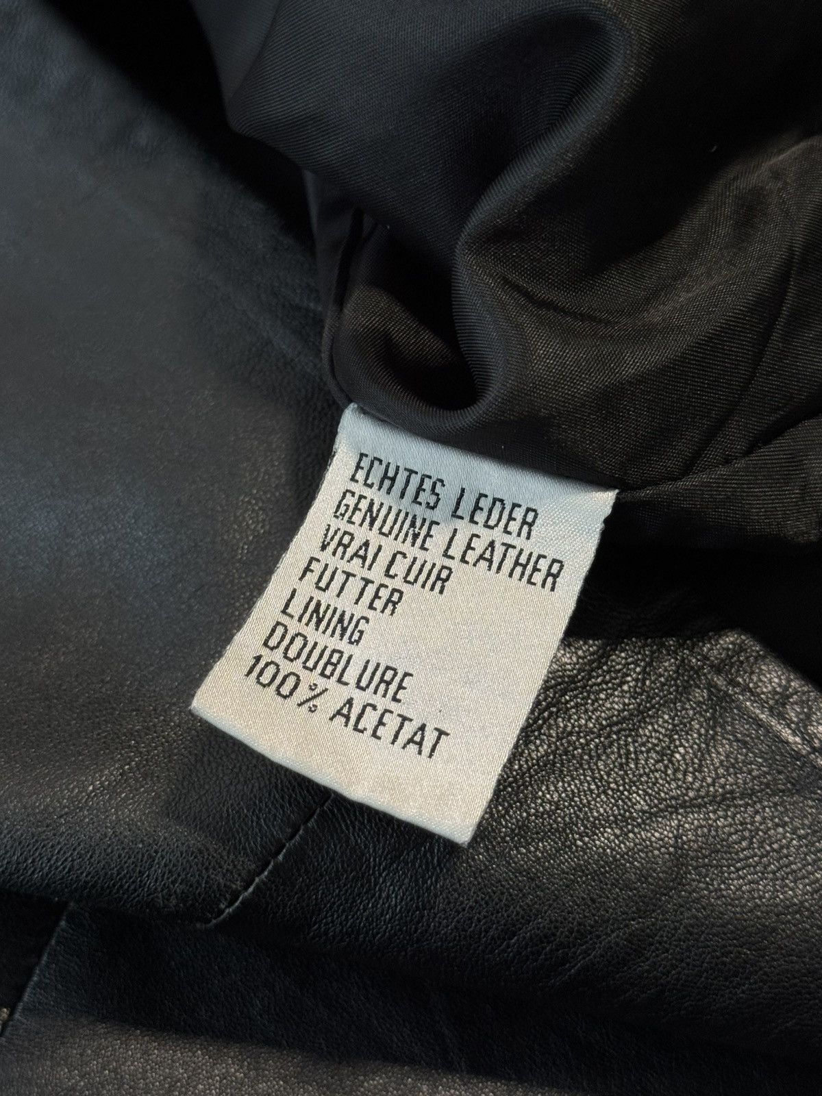 Karl Lagerfeld Karl Lagerfeld Vintage Leather Coat Size US XL / EU 56 / 4 - 6 Thumbnail