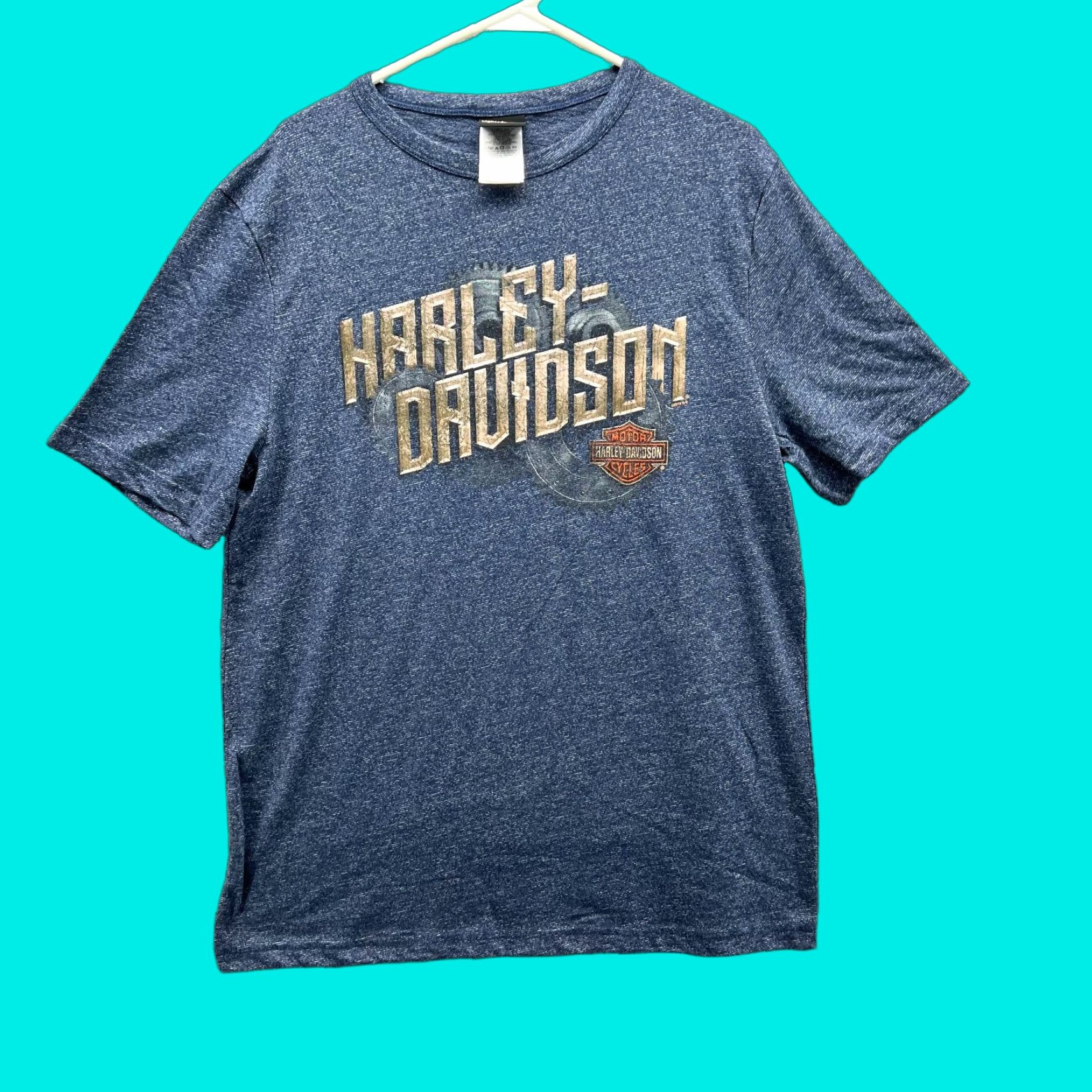 Harley Davidson Harley-Davidson Shirt Men Large Heather Blue Casual Tee Motorcycle Crewneck 2019 - Logo, Short Sleeve, Cotton, Blue, T-Shirt, Men, Regular Fit Size US L / EU 52-54 / 3 - 1 Thumbnail
