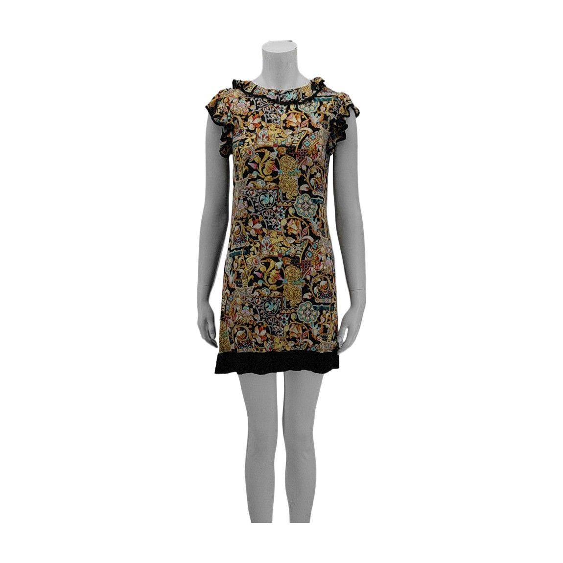 Louis Vuitton Louis Vuitton Patterned Wool Blend Mini Dress S Size S / US 4 / IT 40 - 1 Thumbnail