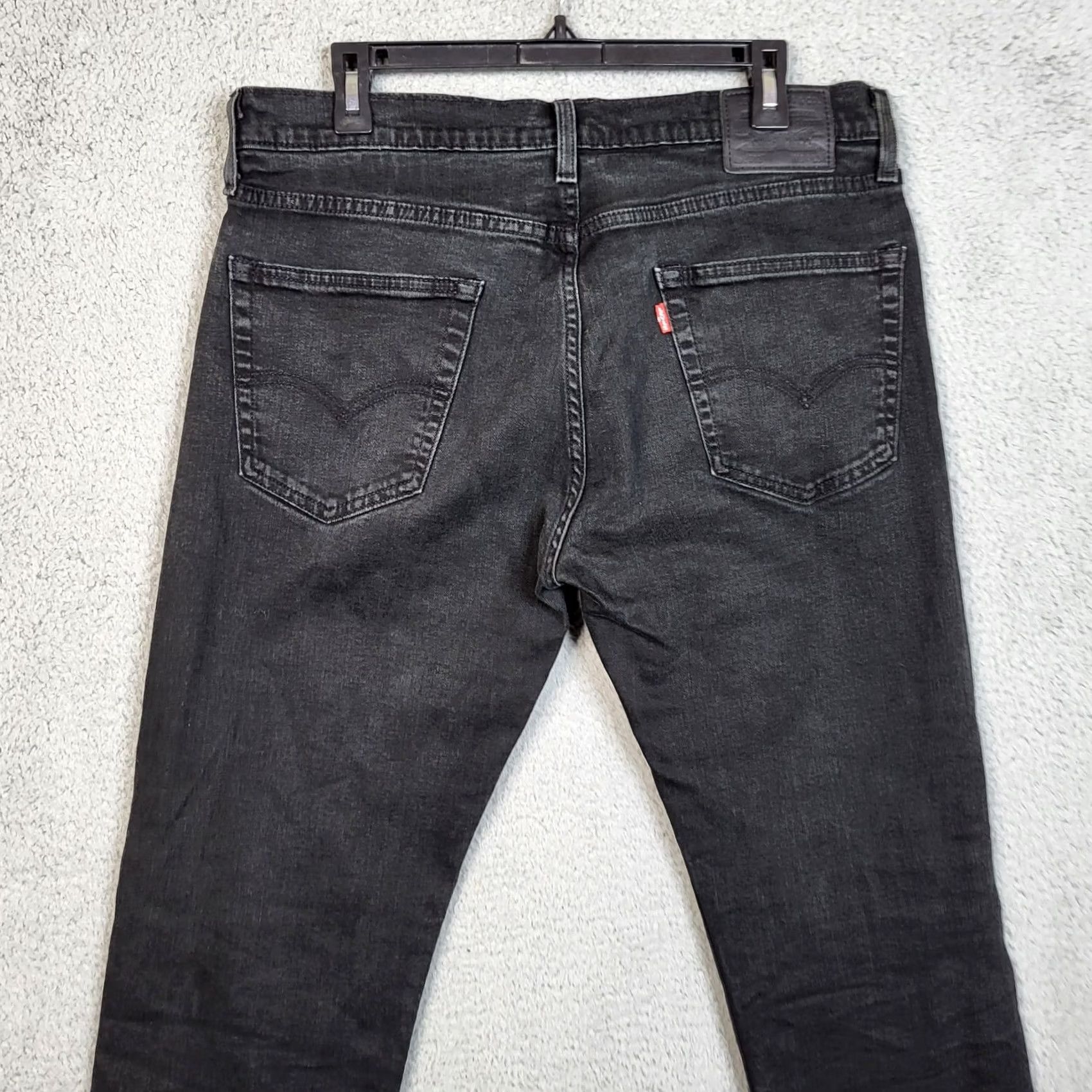 Levi's Levi’s 502 Jeans Straight Regular Black Denim Size 34 Womens 34 Dark Wash Casual Belted Comfort 90s None Size 24" / US 00 / IT 34 - 5 Thumbnail