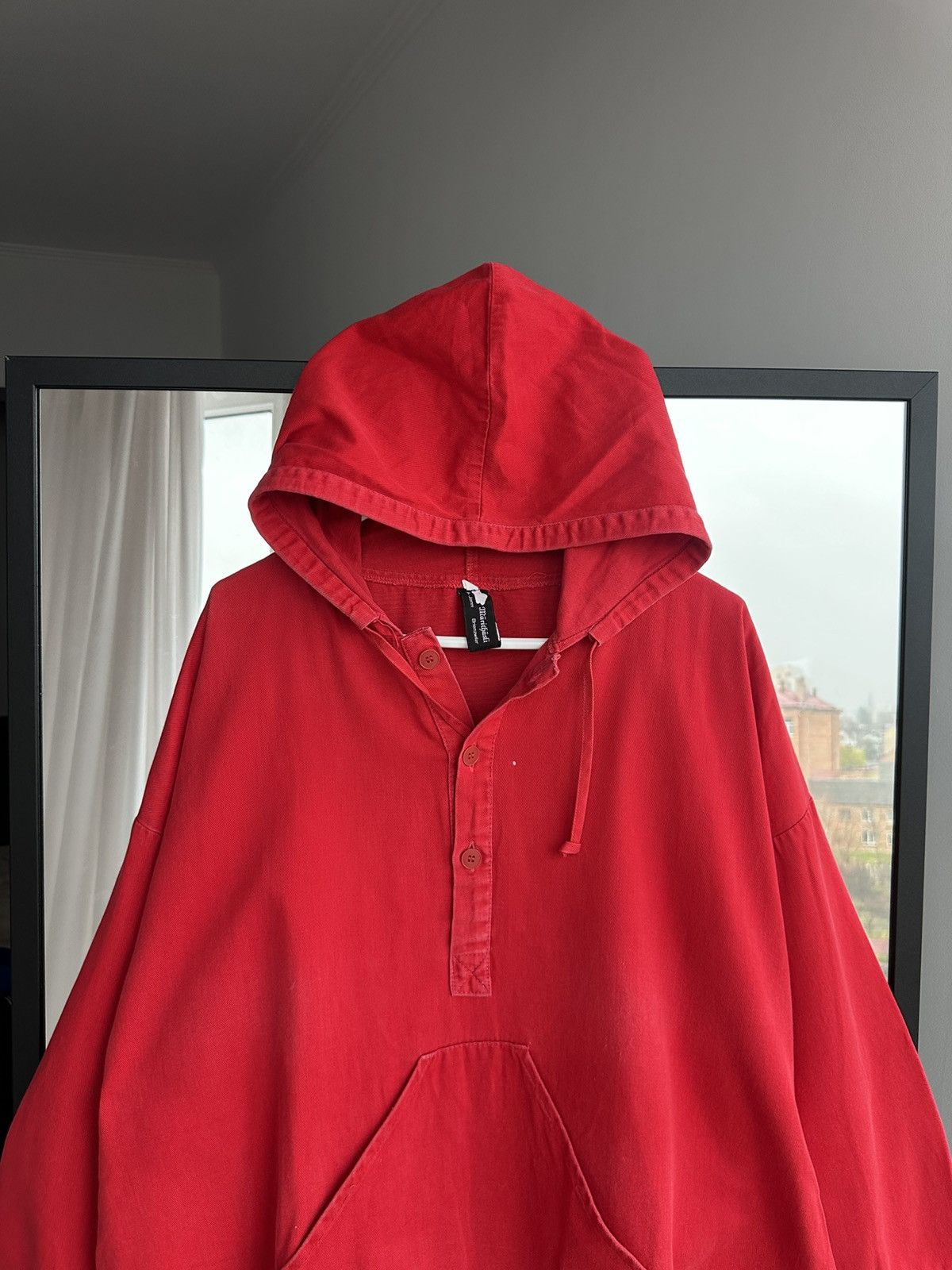 Vintage Maribasch Brenzwiler Red Smock Hoodie Cotton Anorak Size US XL / EU 56 / 4 - 2 Thumbnail