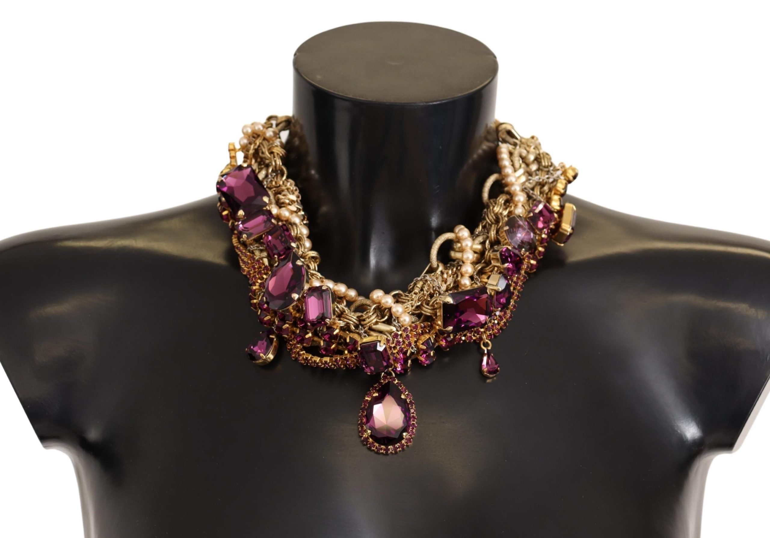 Dolce & Gabbana Sicilian Sparkle Gold-Tone Statement Women's Necklace Size ONE SIZE - 1 Thumbnail
