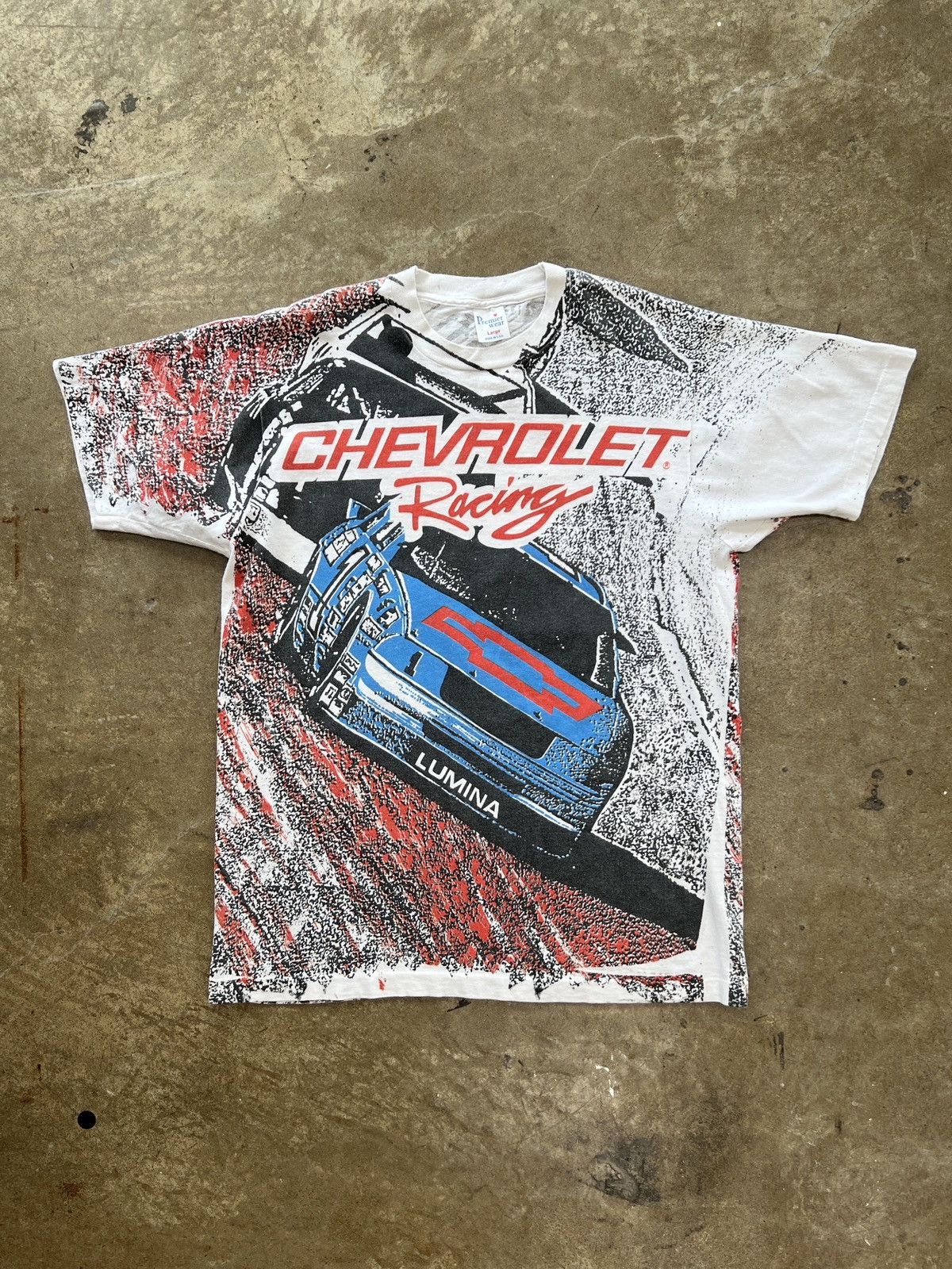 NASCAR Vintage 90s Chevrolet Chevy Racing AOP Single Stitch Large Size US L / EU 52-54 / 3 - 2 Thumbnail