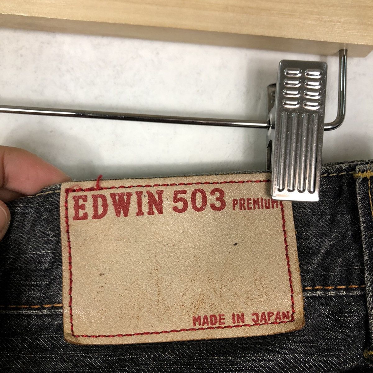 Edwin 🔥VINTAGE EDWIN 503 MADE IN JAPAN STRAIGHT PUNK DESIGN BLACK Size US 34 / EU 50 - 15 Thumbnail