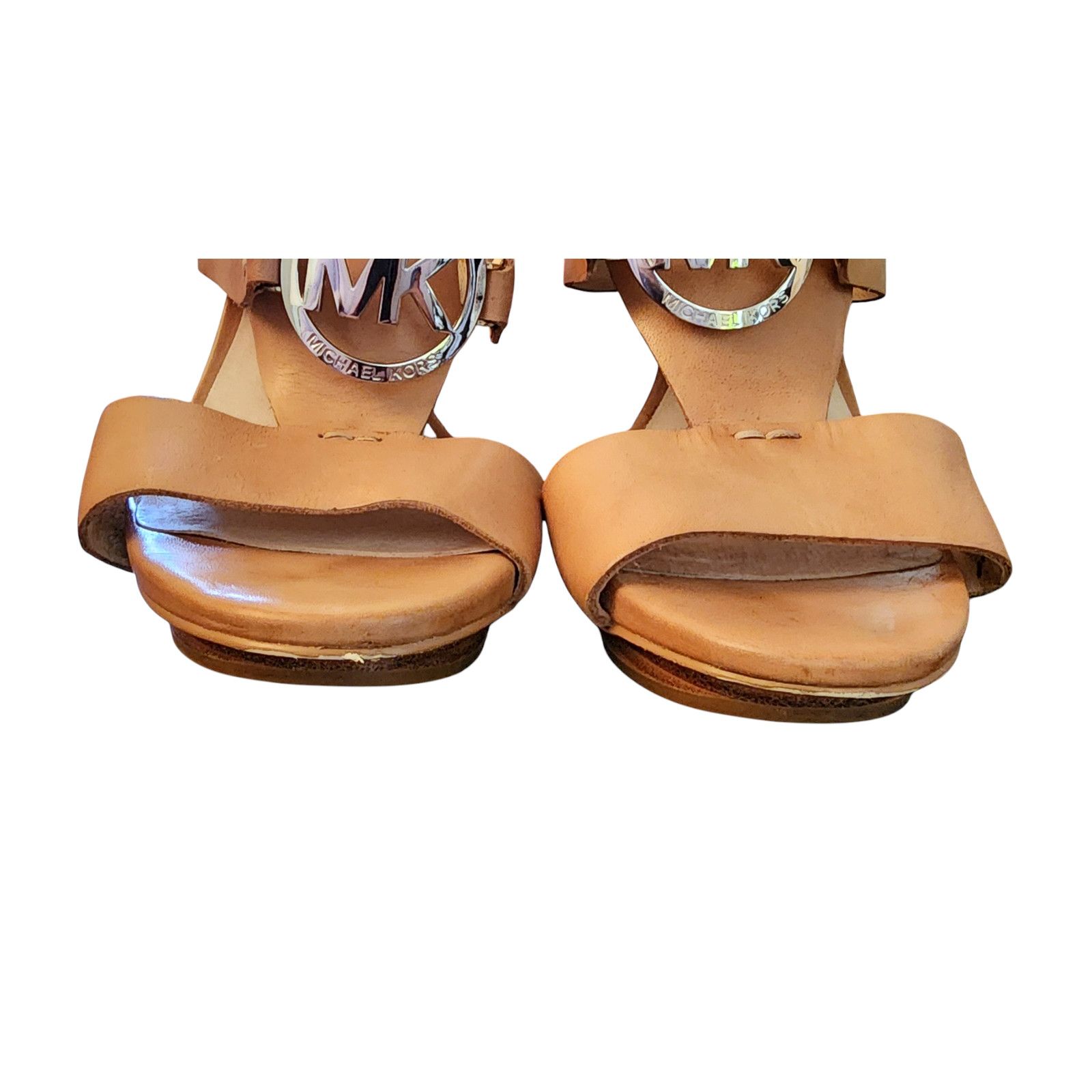 Michael Kors Michael Kors tan leather Open Toe high heels size 7.5M Size US 7.5 / IT 37.5 - 5 Thumbnail
