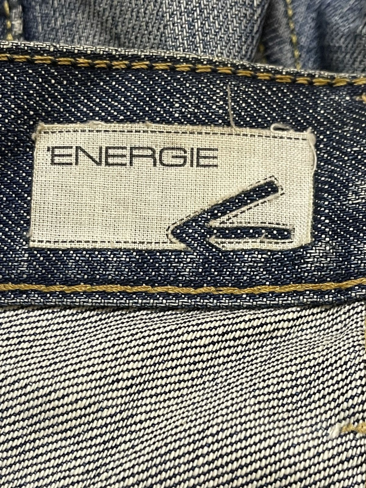 Energie Vintage Italian Energie Blue Faded Wash Distress Flare Jeans Size US 30 / EU 46 - 9 Thumbnail