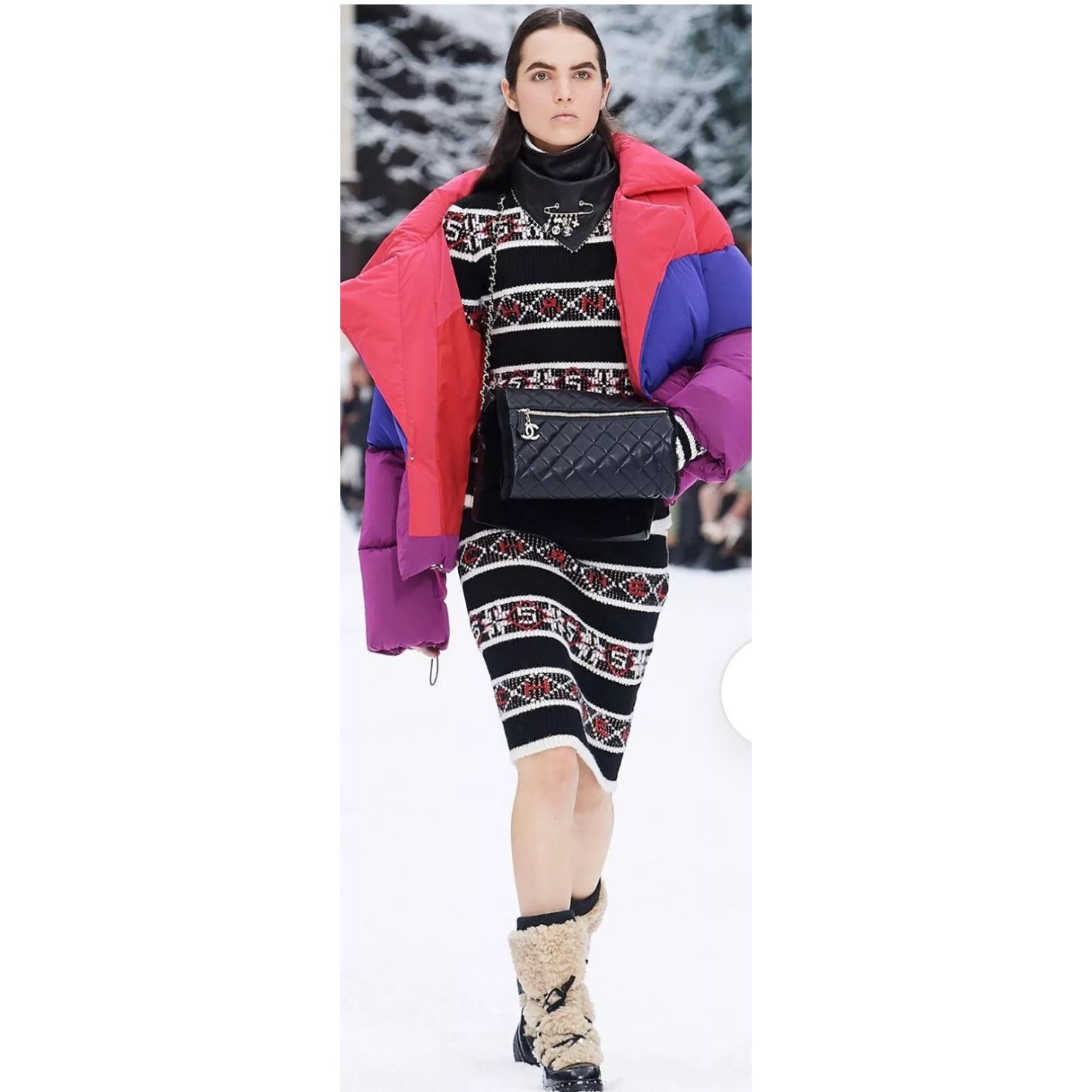 Chanel Chanel 2019 Runway Nordic Pattern Dress, NWT, Size: 42 Size L / US 10 / IT 46 - 1 Thumbnail