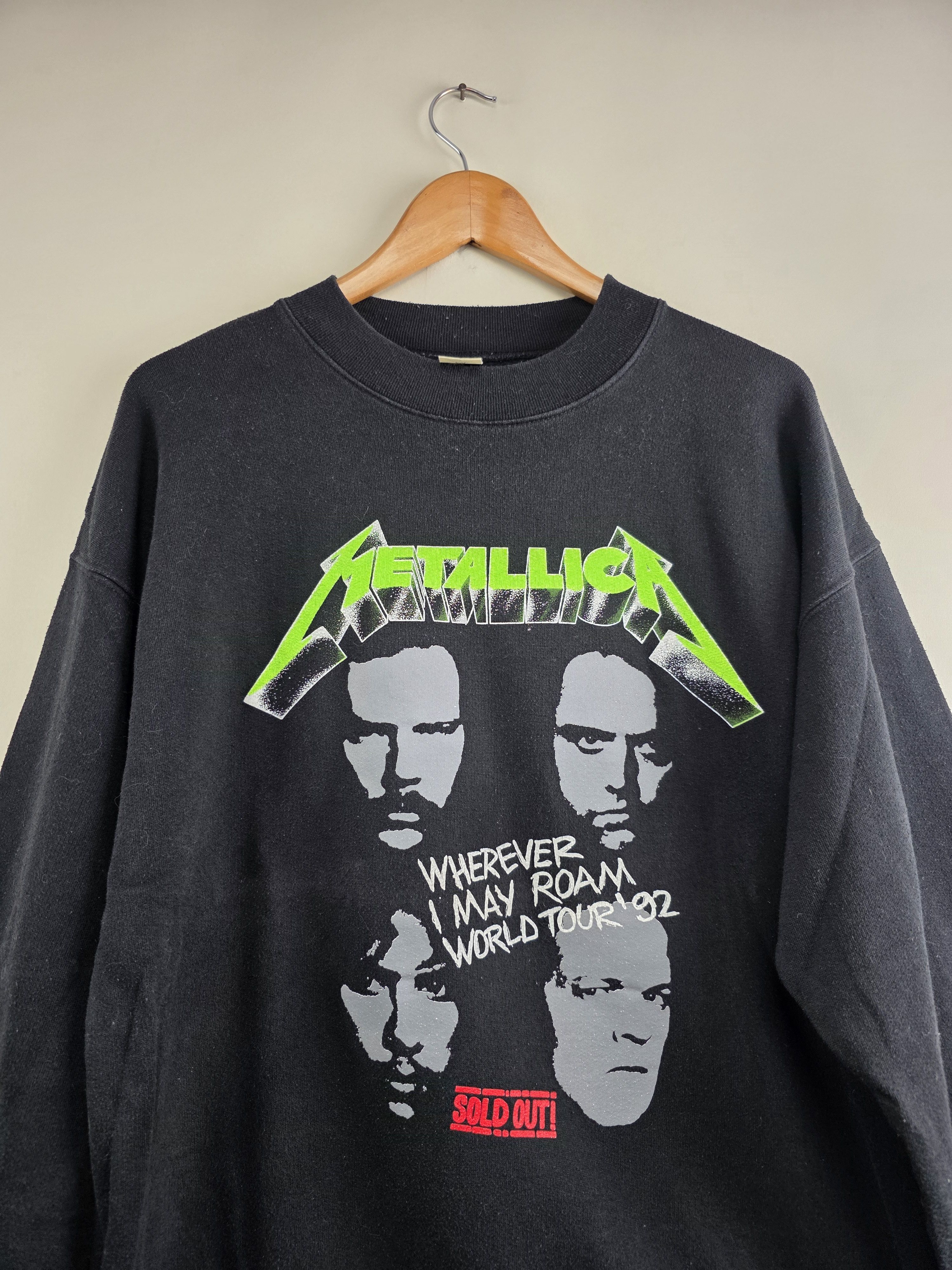 Band Tees × Metallica × Vintage 1992 Metallica wherever I may roam World Tour Crew neck L Size US L / EU 52-54 / 3 - 2 Thumbnail