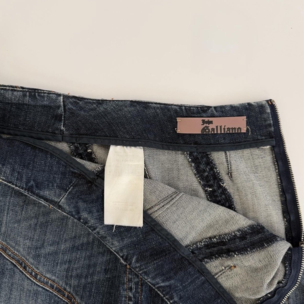 John Galliano John Galliano Rare ARCHIVAL Denim Micro Mini Skirt Size 29" - 8 Thumbnail