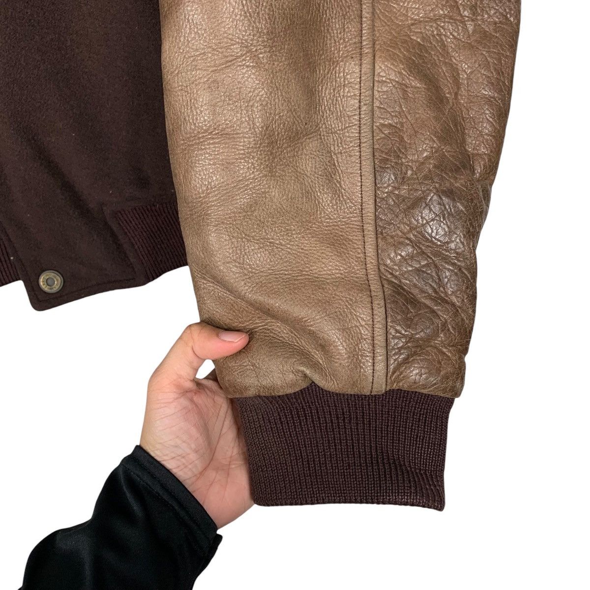 Japanese Brand Japanese Brand Ixi:z Global Basic Varsity Leather Jacket Size US M / EU 48-50 / 2 - 13 Thumbnail