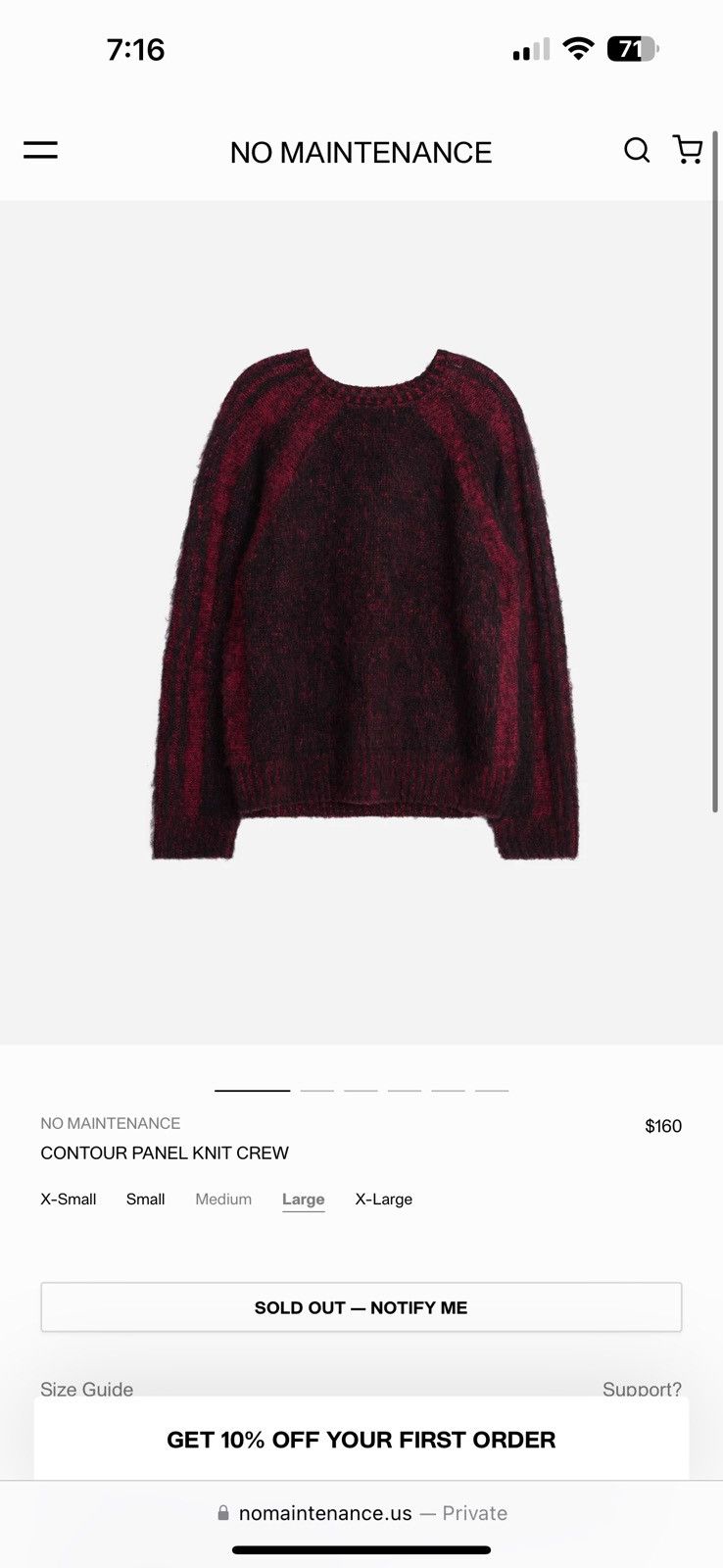 Designer Countor panel knit crew Size US L / EU 52-54 / 3 - 1 Thumbnail