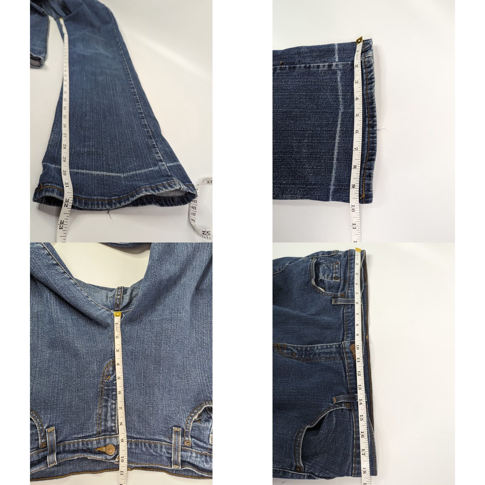 Levi's Levi's 529 Jeans Women Regular Bootcut Distressed Medium Wash Blue Size 16 Size 38" / US 16 / IT 52 - 8 Thumbnail