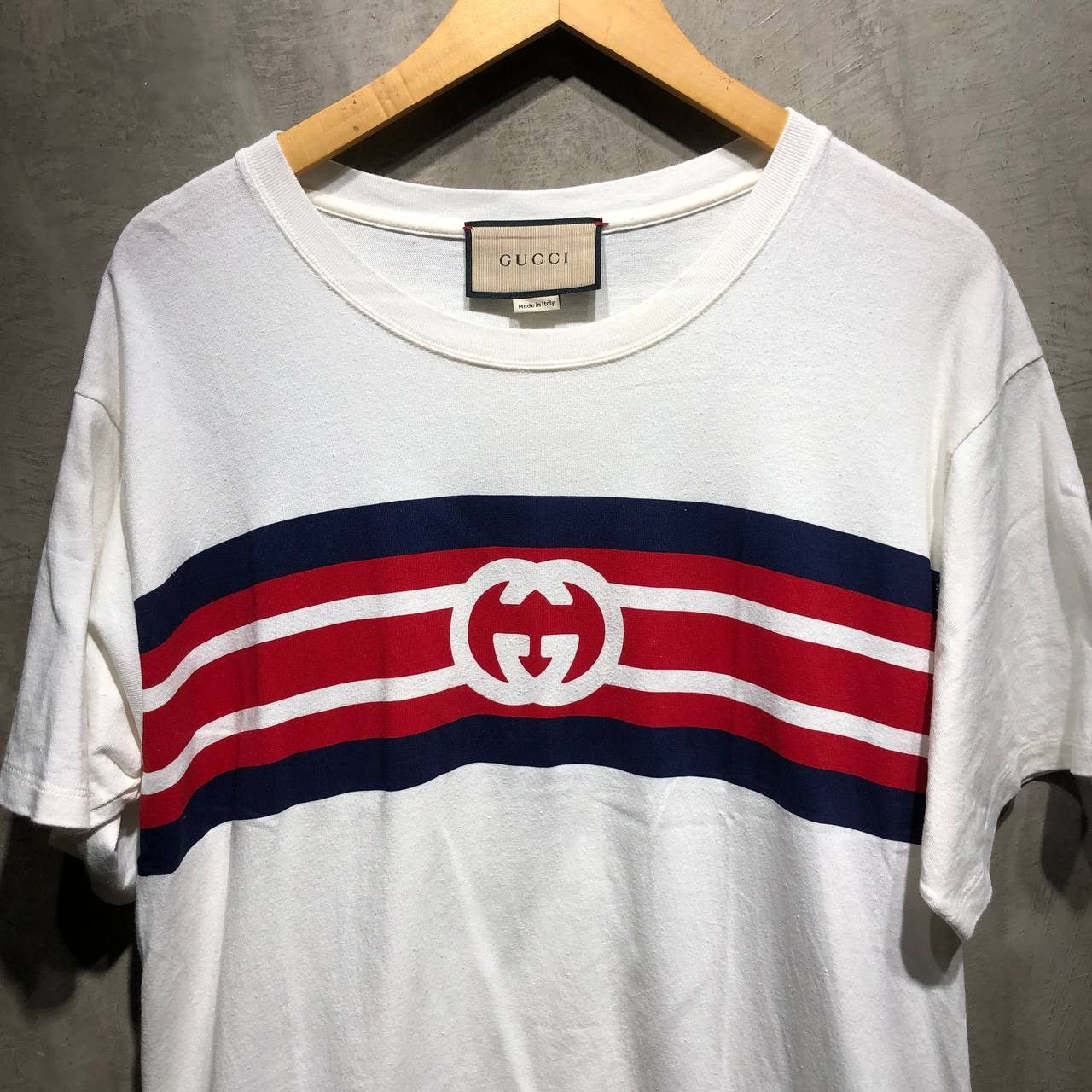 Gucci Gucci GG interlocking stripe tee Size US L / EU 52-54 / 3 - 2 Thumbnail