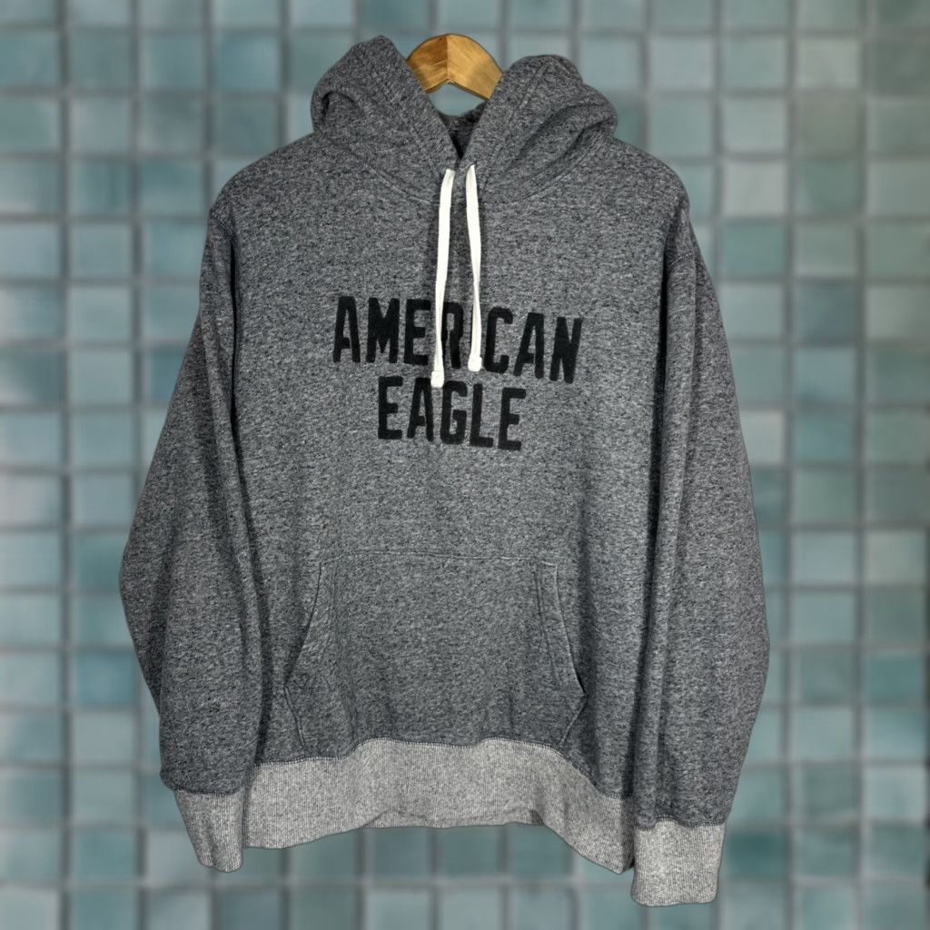 Vintage American Eagle Hoodie Large Men Gray Logo Pullover Super Soft Sweatshirt Casual Size US L / EU 52-54 / 3 - 1 Thumbnail