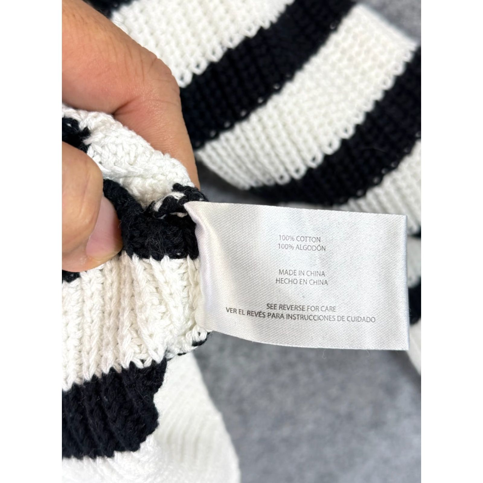 Gap GAP Pullover Sweater Womens XL Ivory Black Knit Striped Crewneck Long Sleeve NWT Size XL / US 12-14 / IT 48-50 - 6 Thumbnail