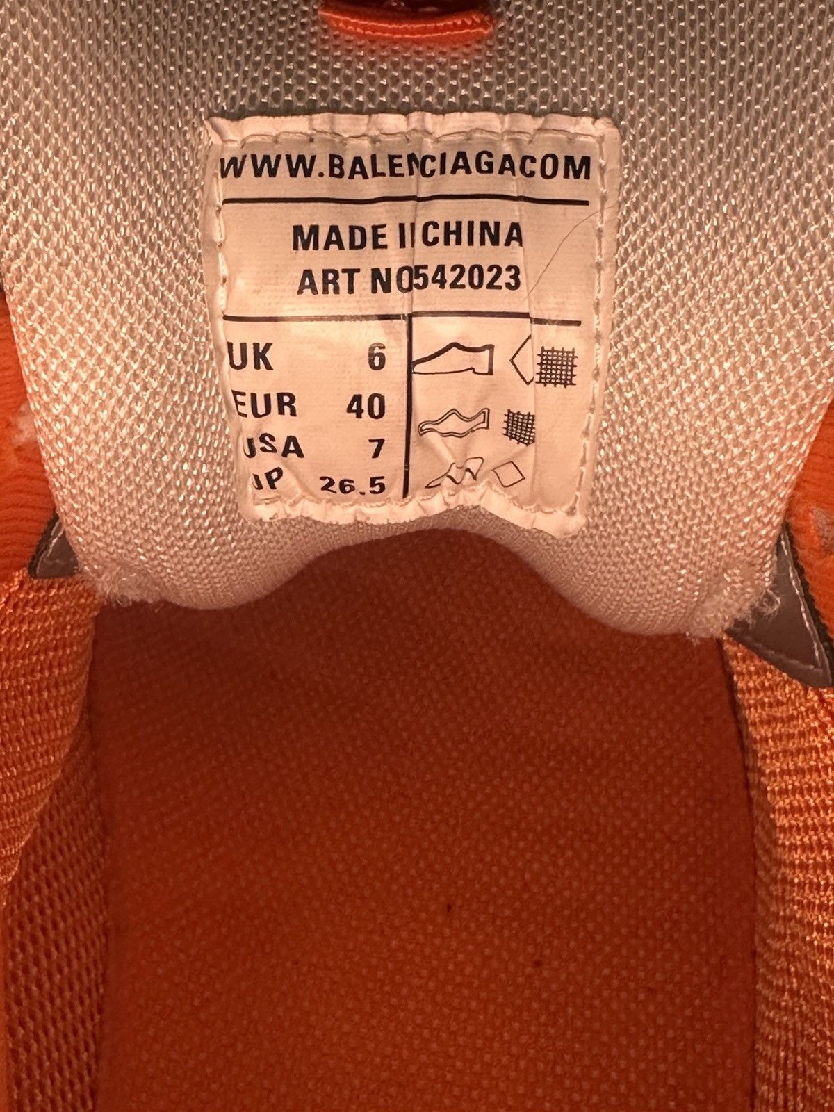 Balenciaga Balenciaga Track “White/Orange” Size US 7 / EU 40 - 17 Thumbnail