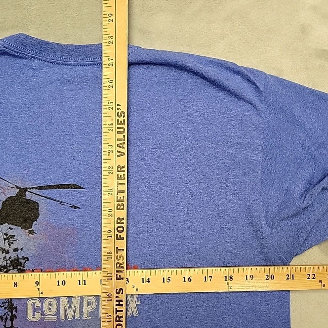 Vintage Wildland Firefighter Shirt Mens L 2015 Nez Perce Clearwater Forest ID Blue Cotton Blend Jersey Short Sleeve Graphic Print T-Shirt Mens Size US L / EU 52-54 / 3 - 6 Thumbnail